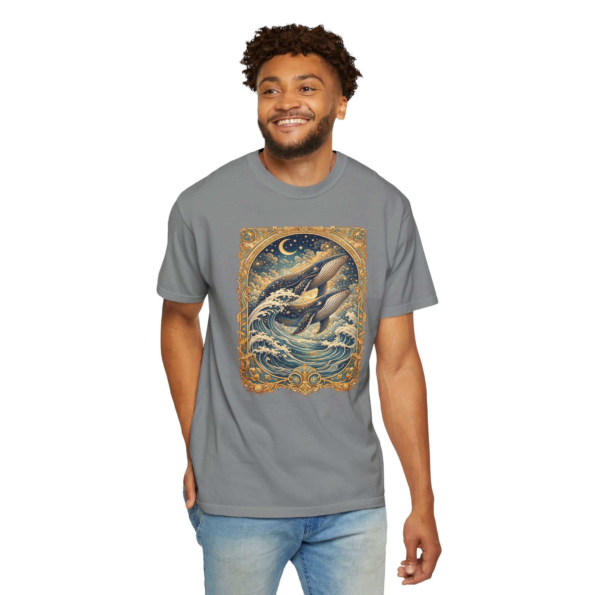Whales T‑Shirt – Nautical Ocean Art Tee