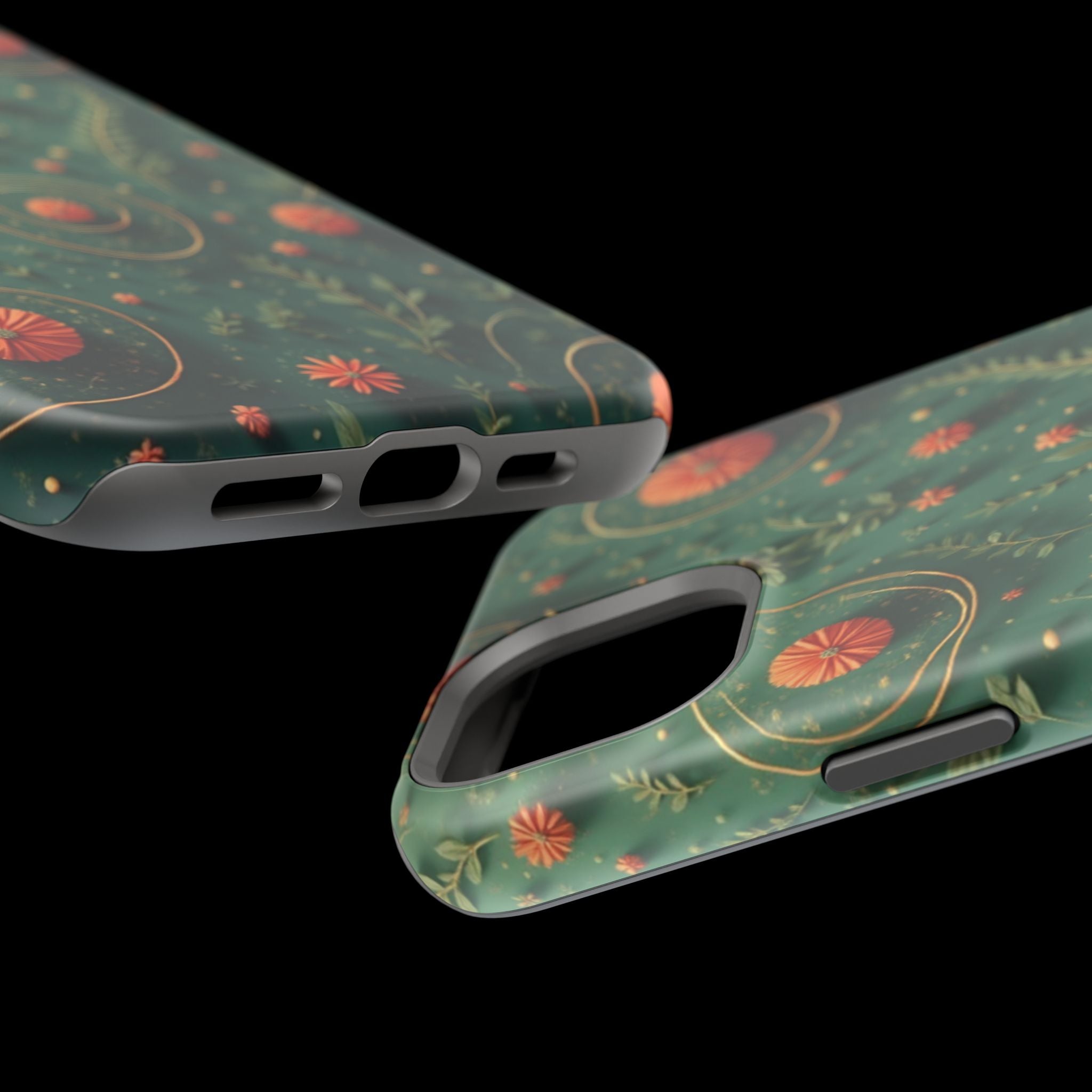 Floral Green Magnetic Impact Phone Case — Protective Botanical Design