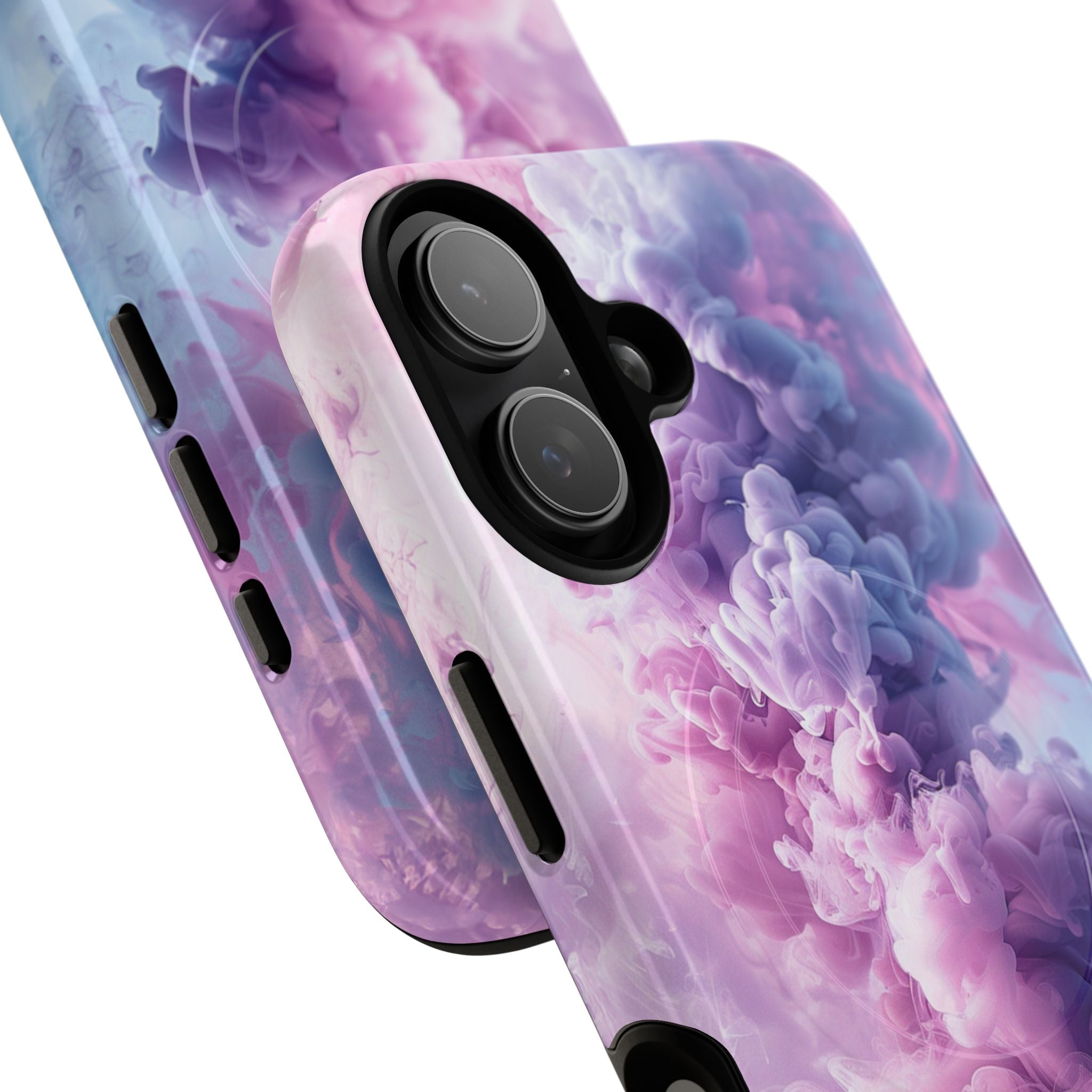 Magnetic Tough Phone Case — Pink & Purple Cloud Smoke Design