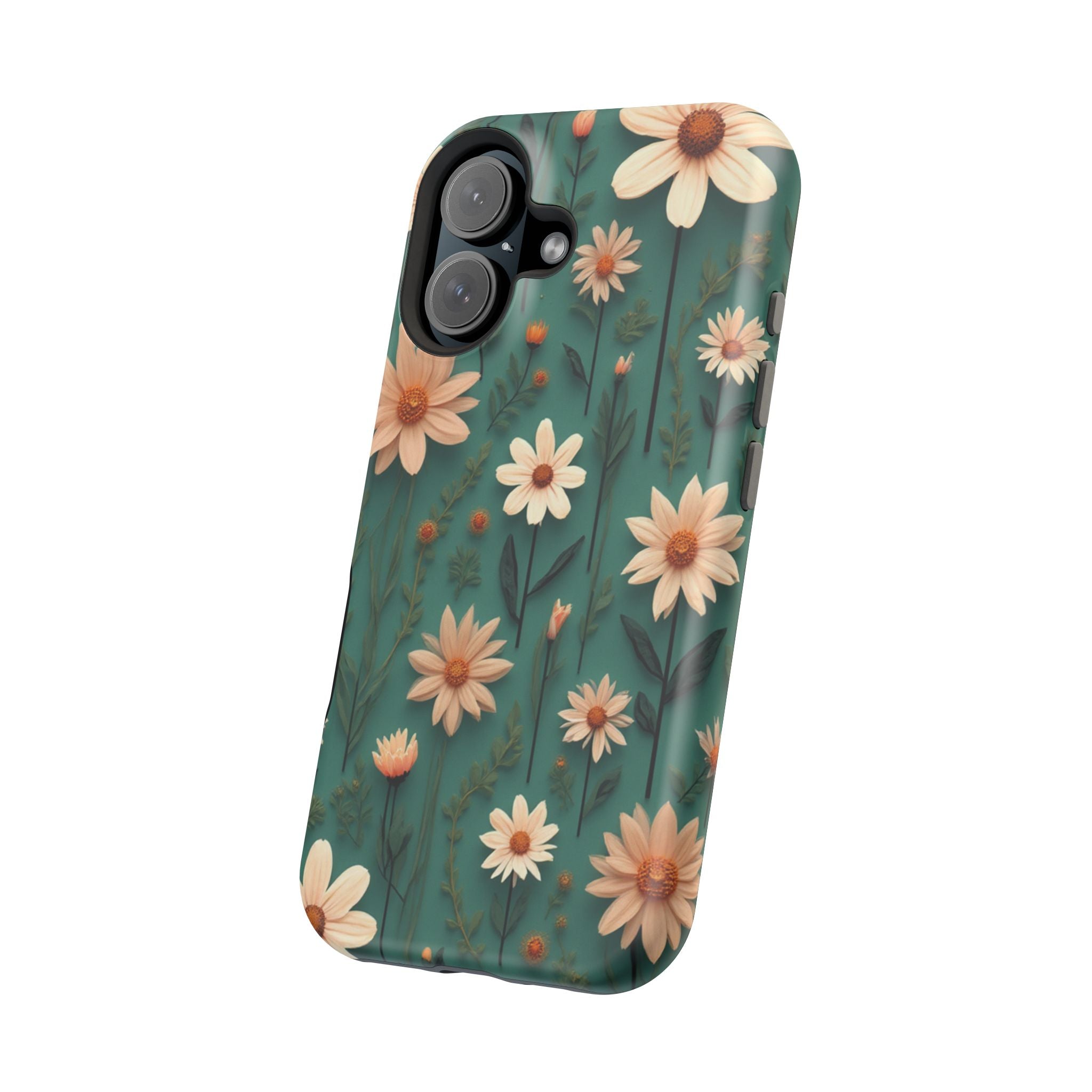 Floral Daisy Magnetic Impact-Resistant Phone Case