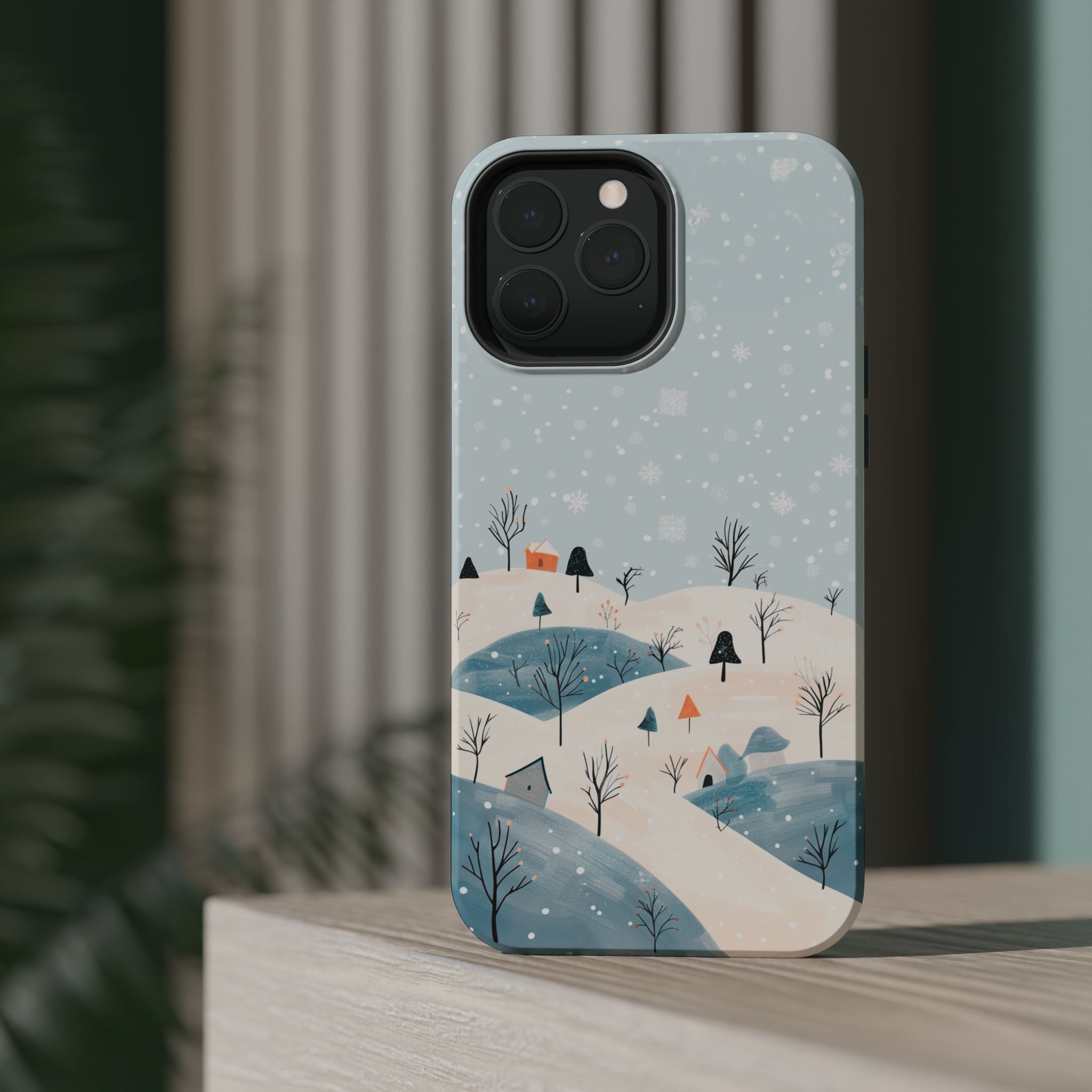 Winter Snowy Hills Magnetic Impact Phone Case — Cute Scenic Landscape iPhone Cover