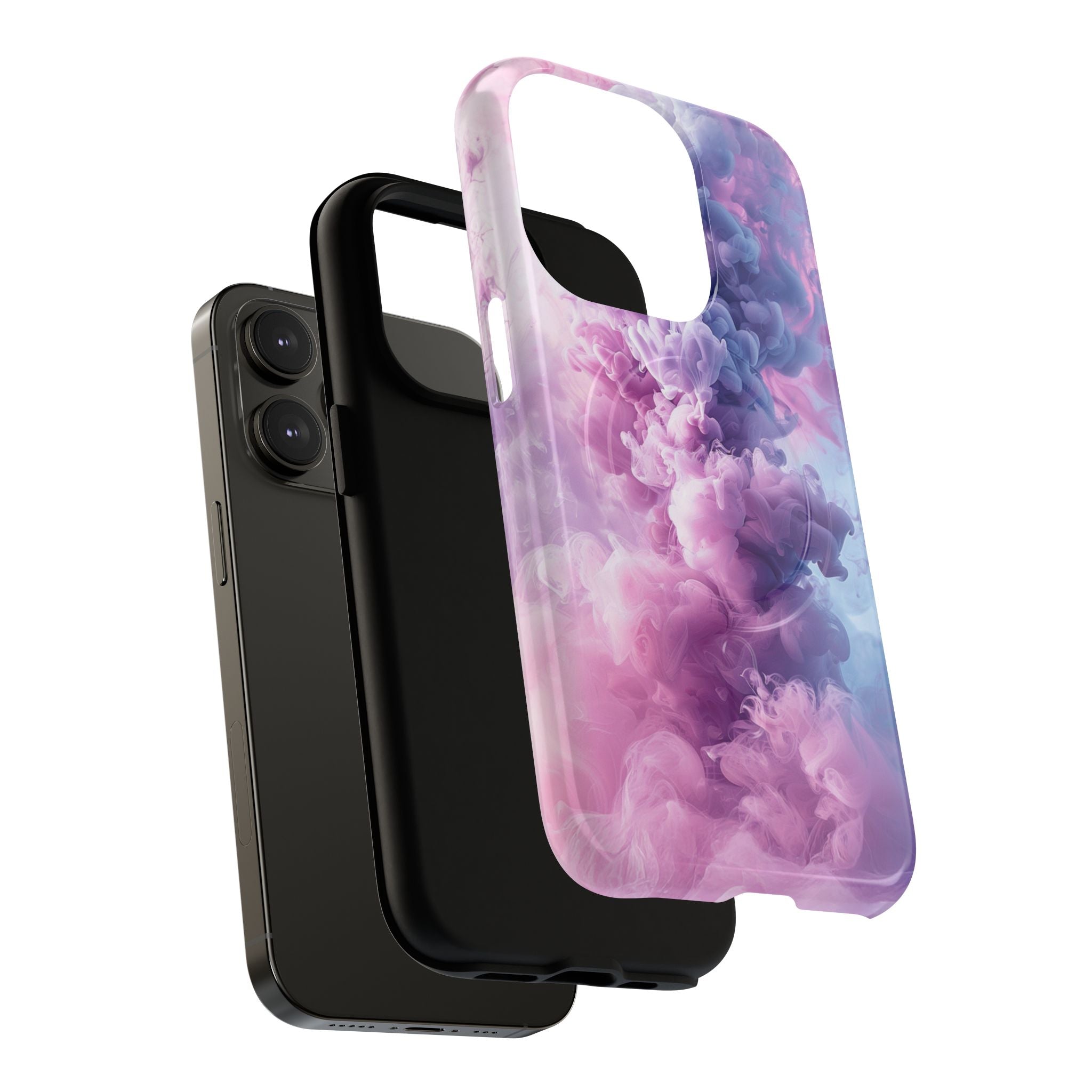 Magnetic Tough Phone Case — Pink & Purple Cloud Smoke Design