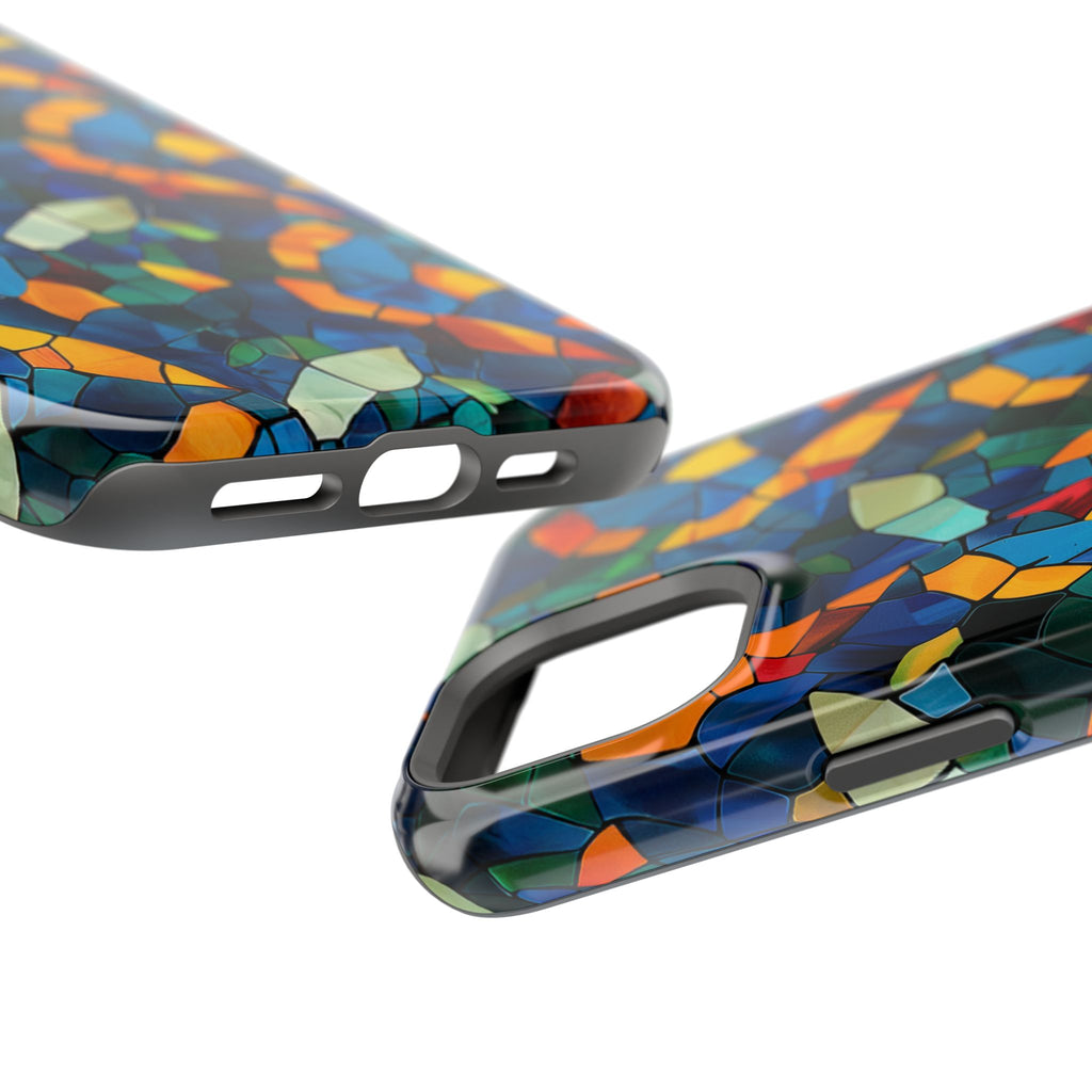 Stained Glass Mosaic Magnetic Impact Phone Case — Durable Protective Cover