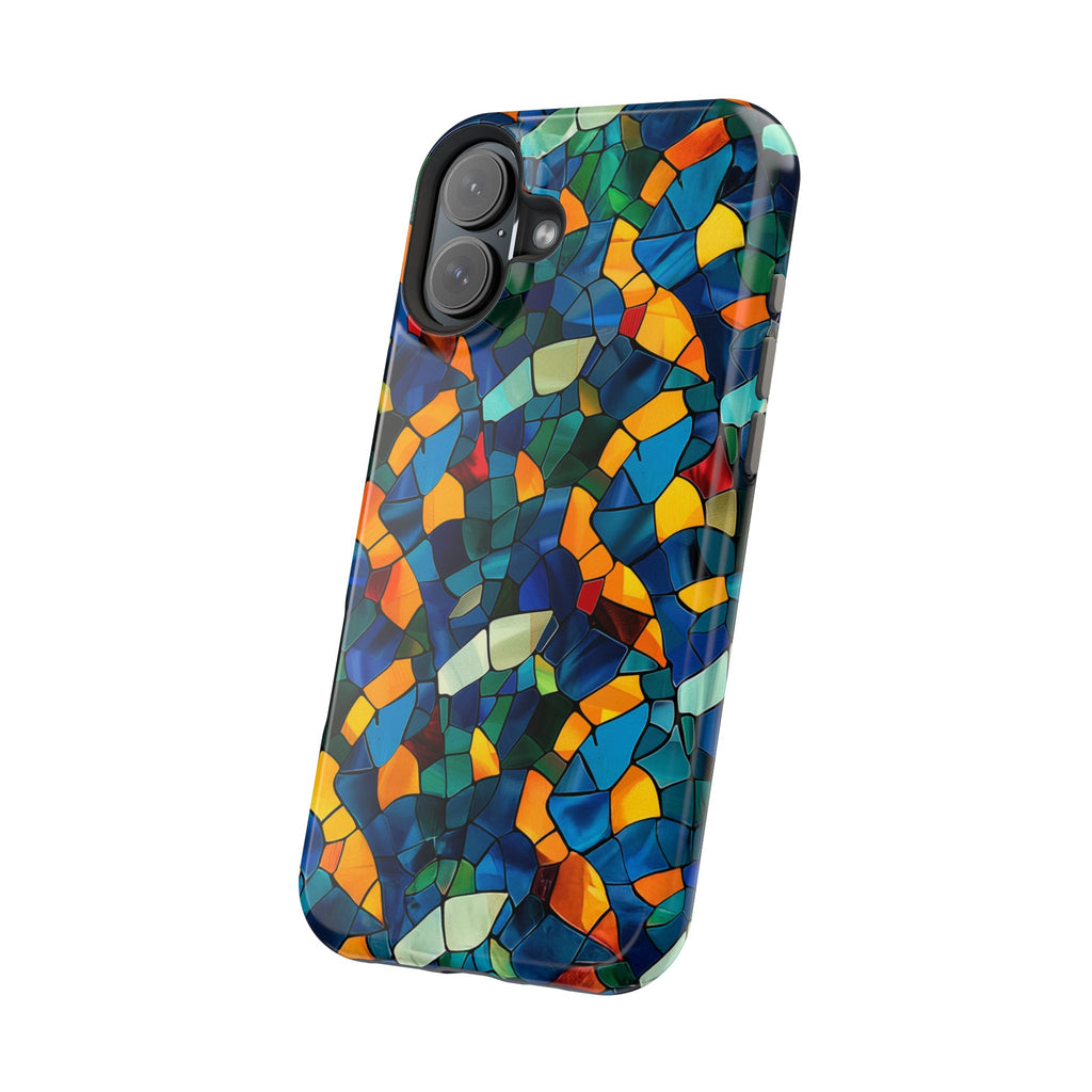 Stained Glass Mosaic Magnetic Impact Phone Case — Durable Protective Cover