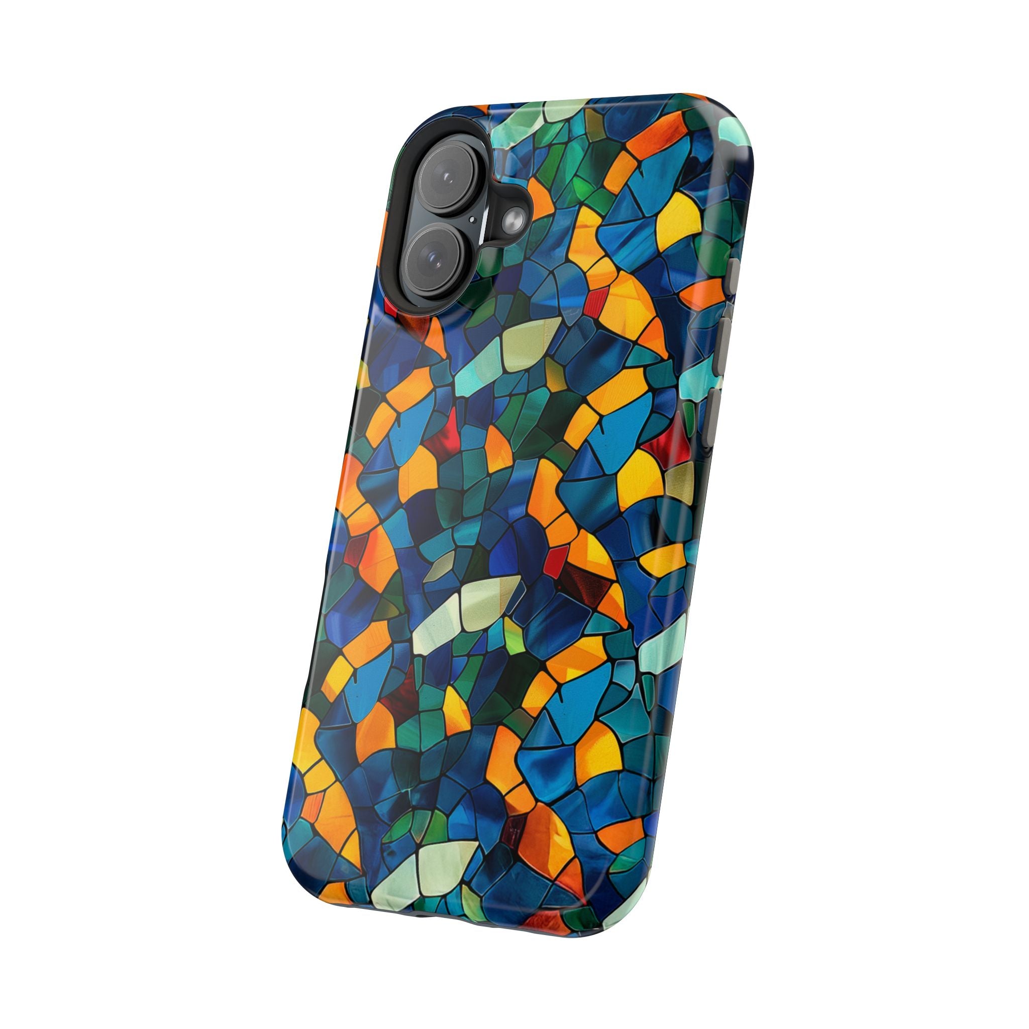 Stained Glass Mosaic Magnetic Impact Phone Case — Durable Protective Cover
