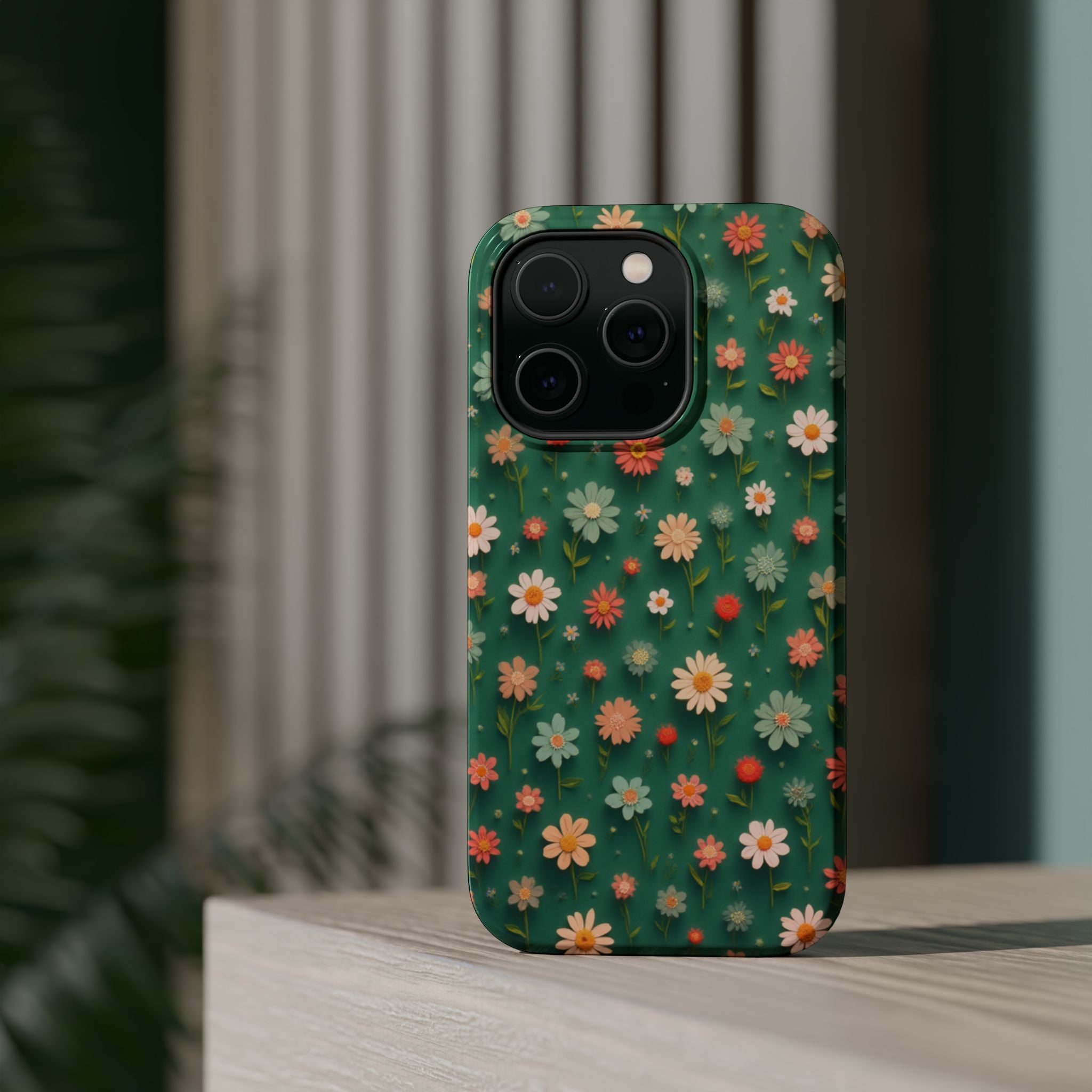 Floral Daisy Magnetic Impact-Resistant Phone Case