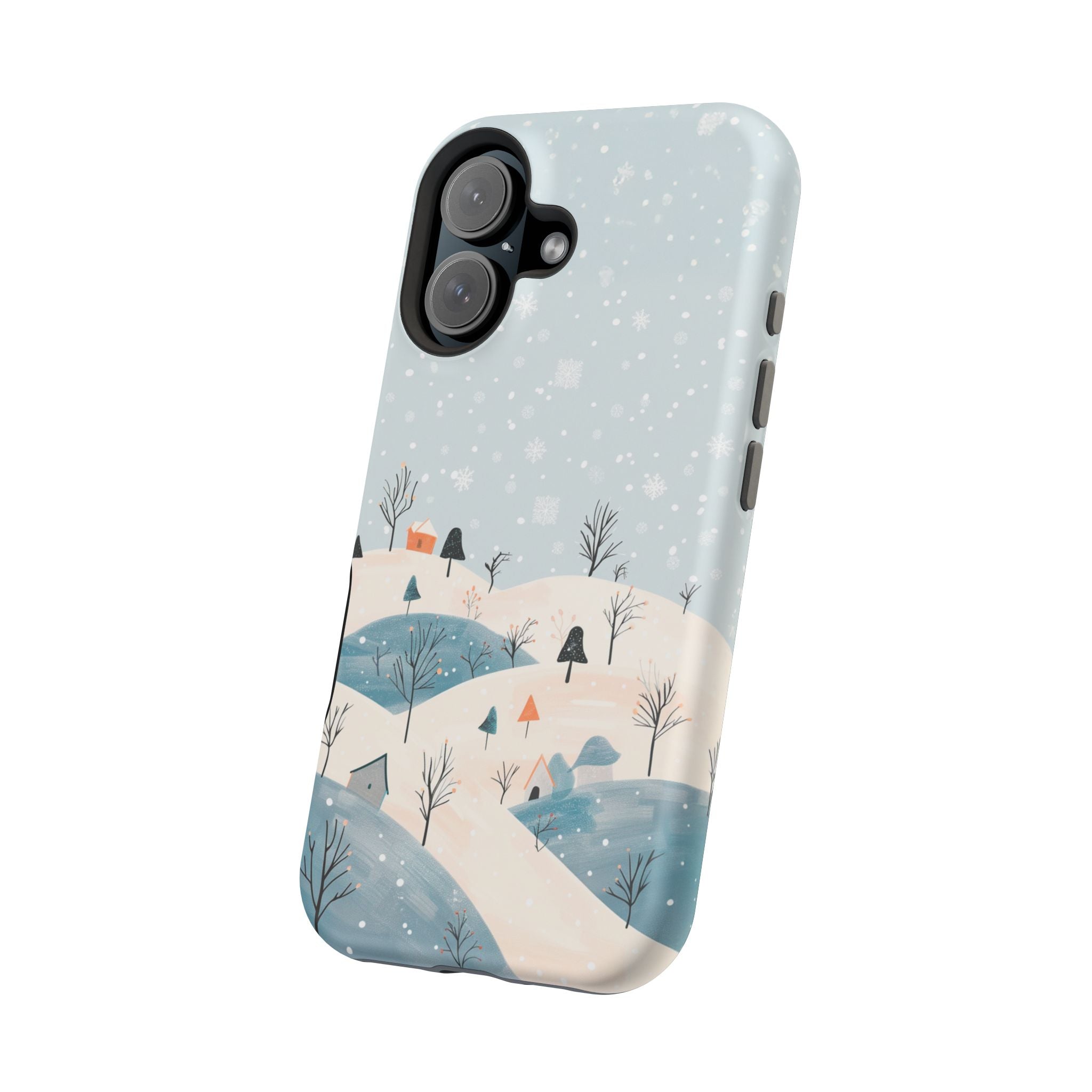 Winter Snowy Hills Magnetic Impact Phone Case — Cute Scenic Landscape iPhone Cover