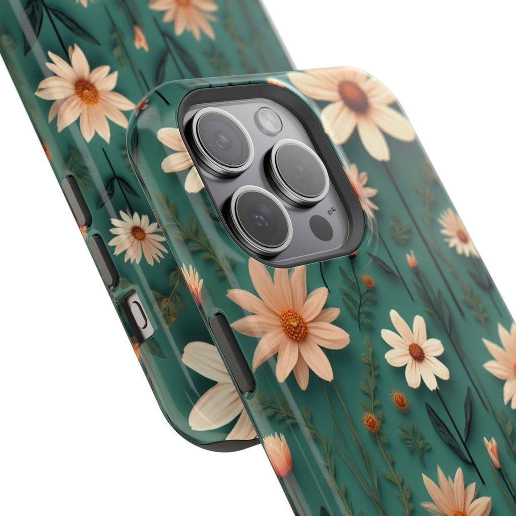 Floral Daisy Magnetic Impact-Resistant Phone Case