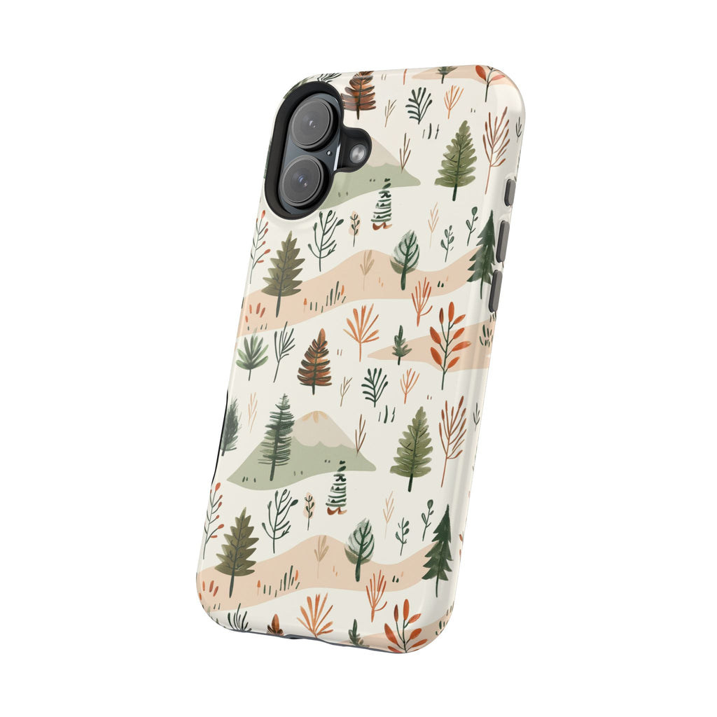 Magnetic Impact-Resistant Phone Case — Woodland Trees Pattern