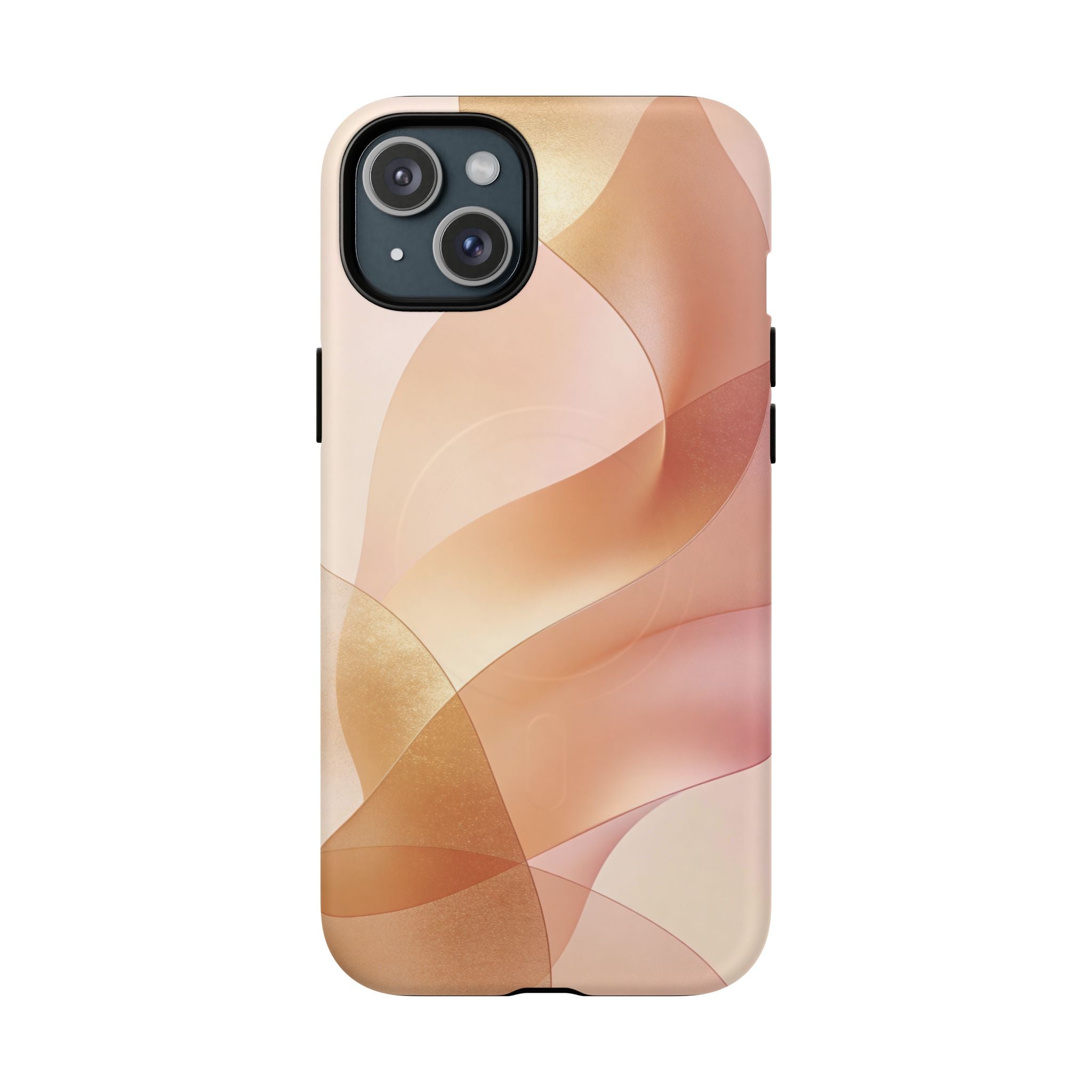 Magnetic Tough Phone Case — Abstract Peach Wave Armor