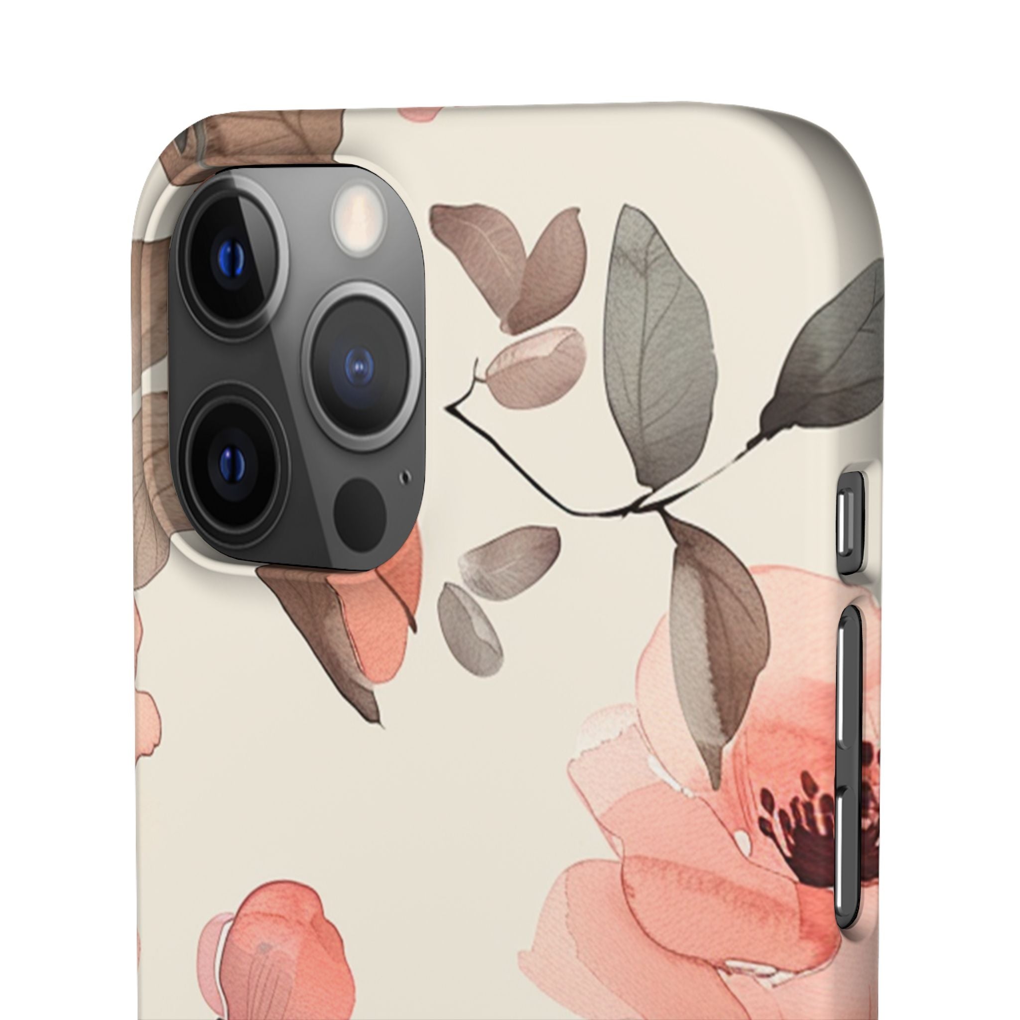 Floral Snap Phone Case — Blush Watercolor Poppies