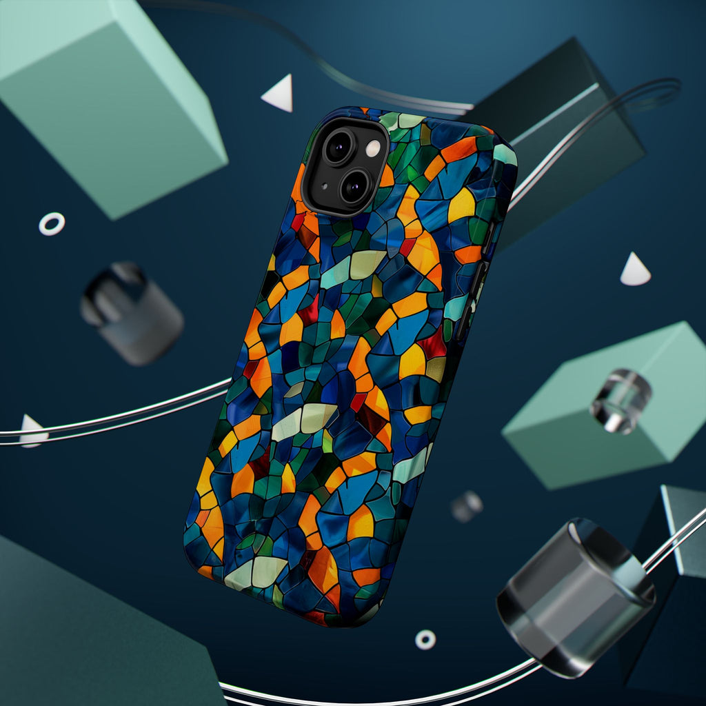 Stained Glass Mosaic Magnetic Impact Phone Case — Durable Protective Cover