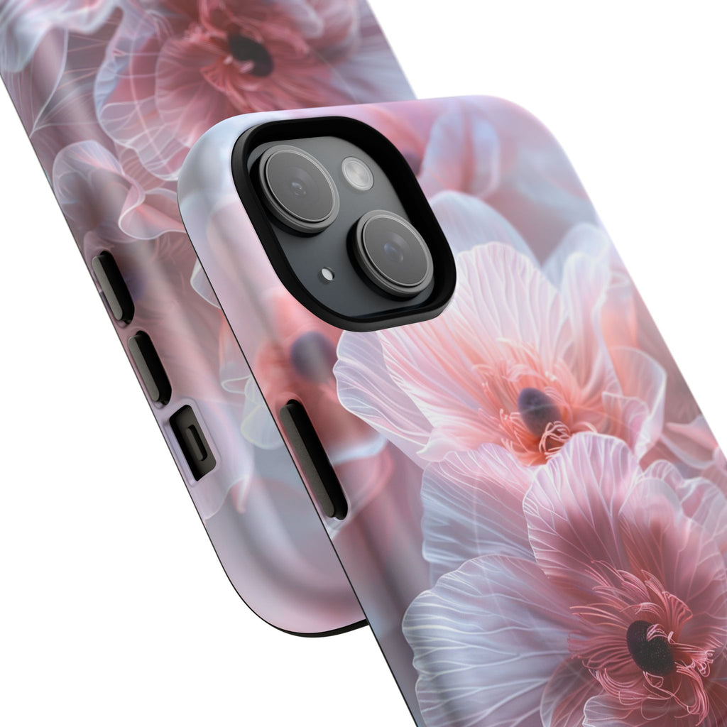 Floral Dream Tough Magnetic Phone Case — Pink Soft Petal Design