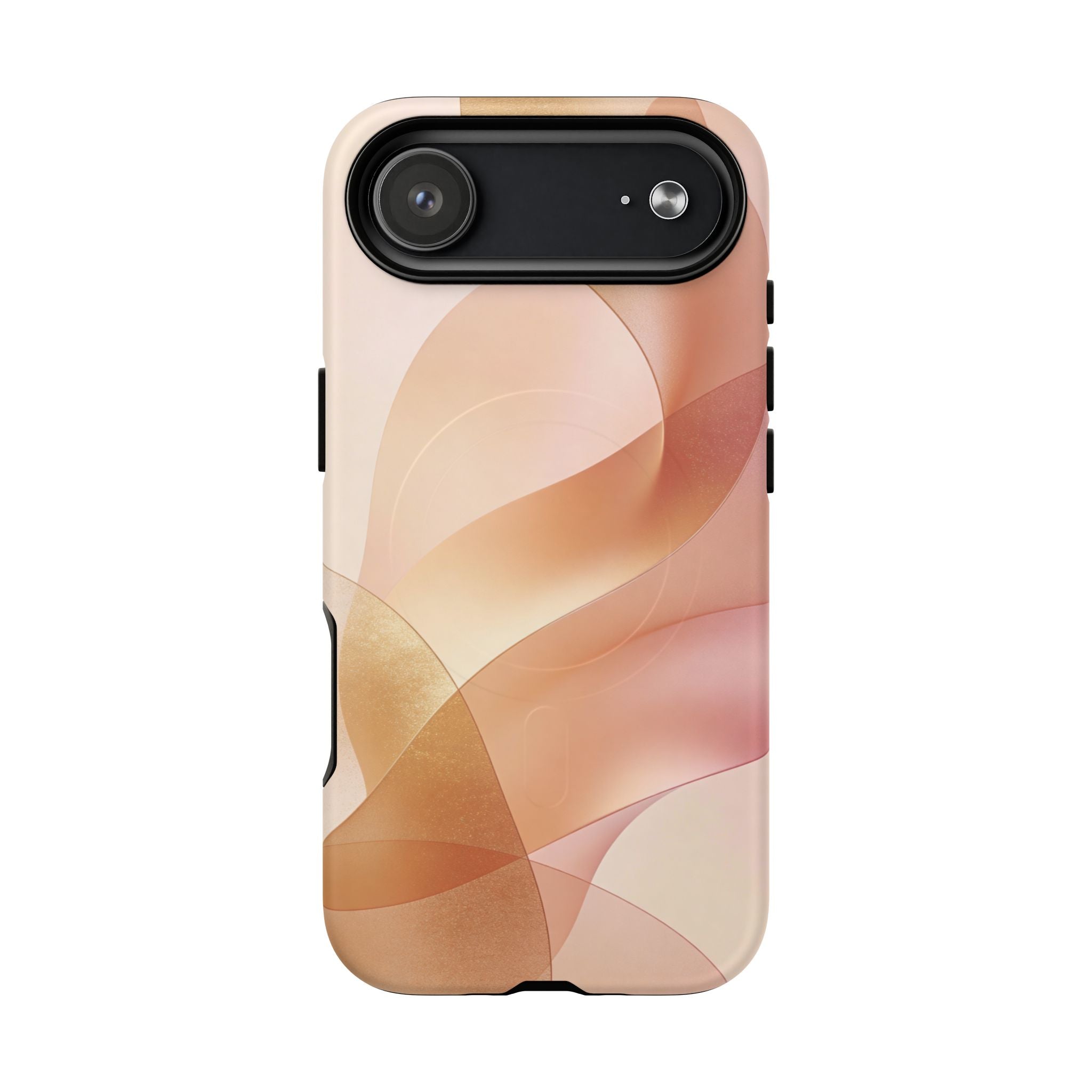 Magnetic Tough Phone Case — Abstract Peach Wave Armor
