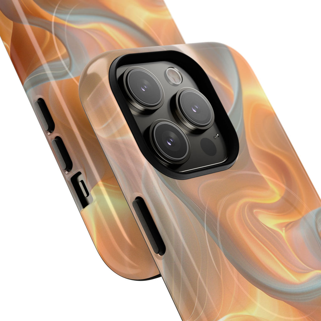 Marbled Amber Swirl Tough Magnetic Case