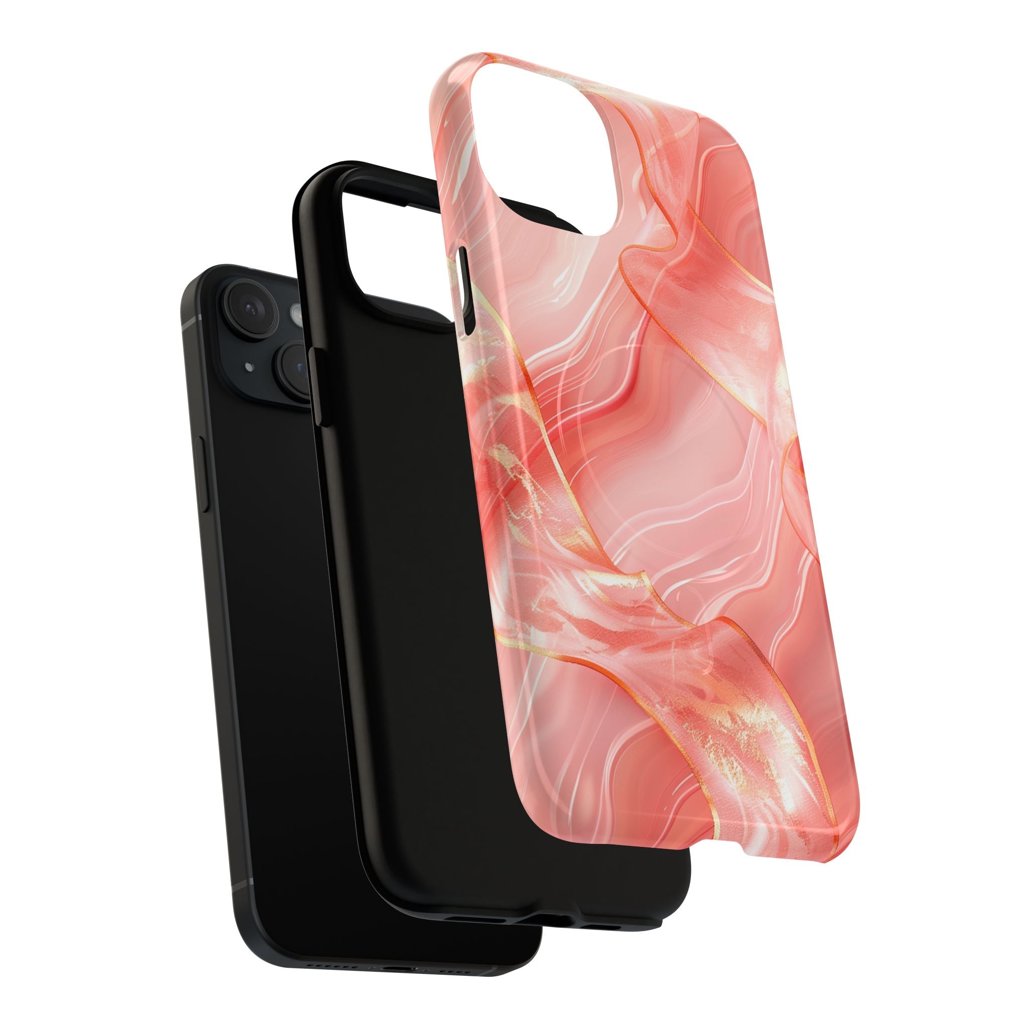 Pink Marble Magnetic Phone Case — Tough Protective iPhone Cover