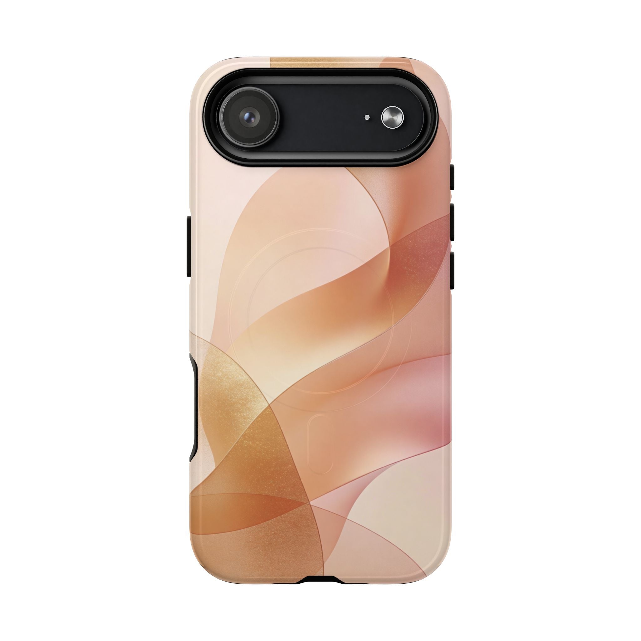 Magnetic Tough Phone Case — Abstract Peach Wave Armor