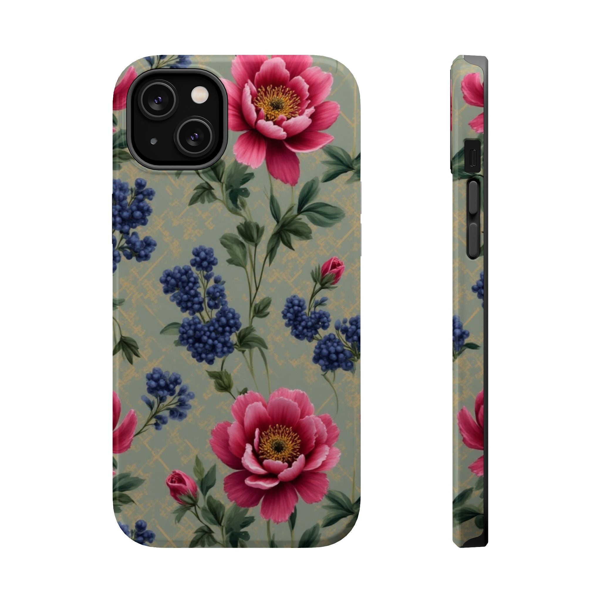 Floral Vintage Magnetic Impact-Resistant Phone Case
