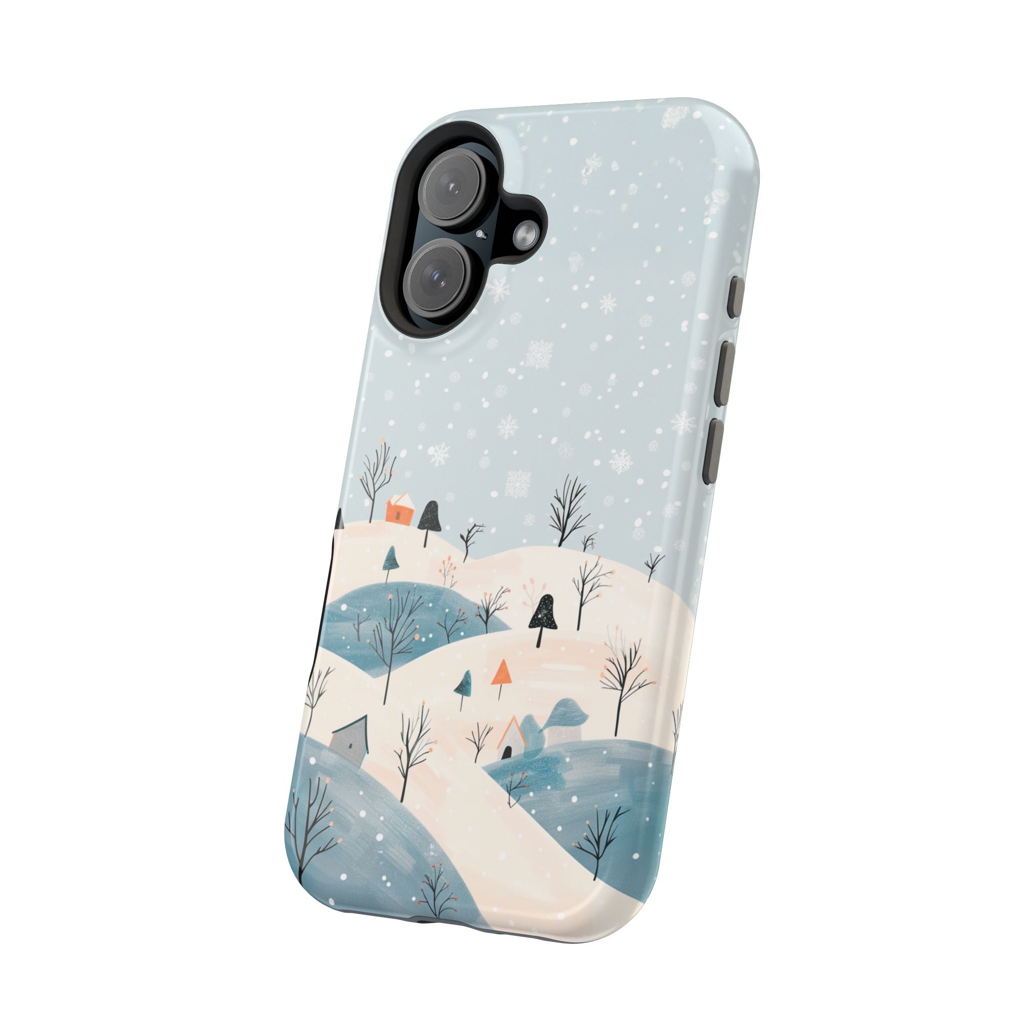 Winter Snowy Hills Magnetic Impact Phone Case — Cute Scenic Landscape iPhone Cover