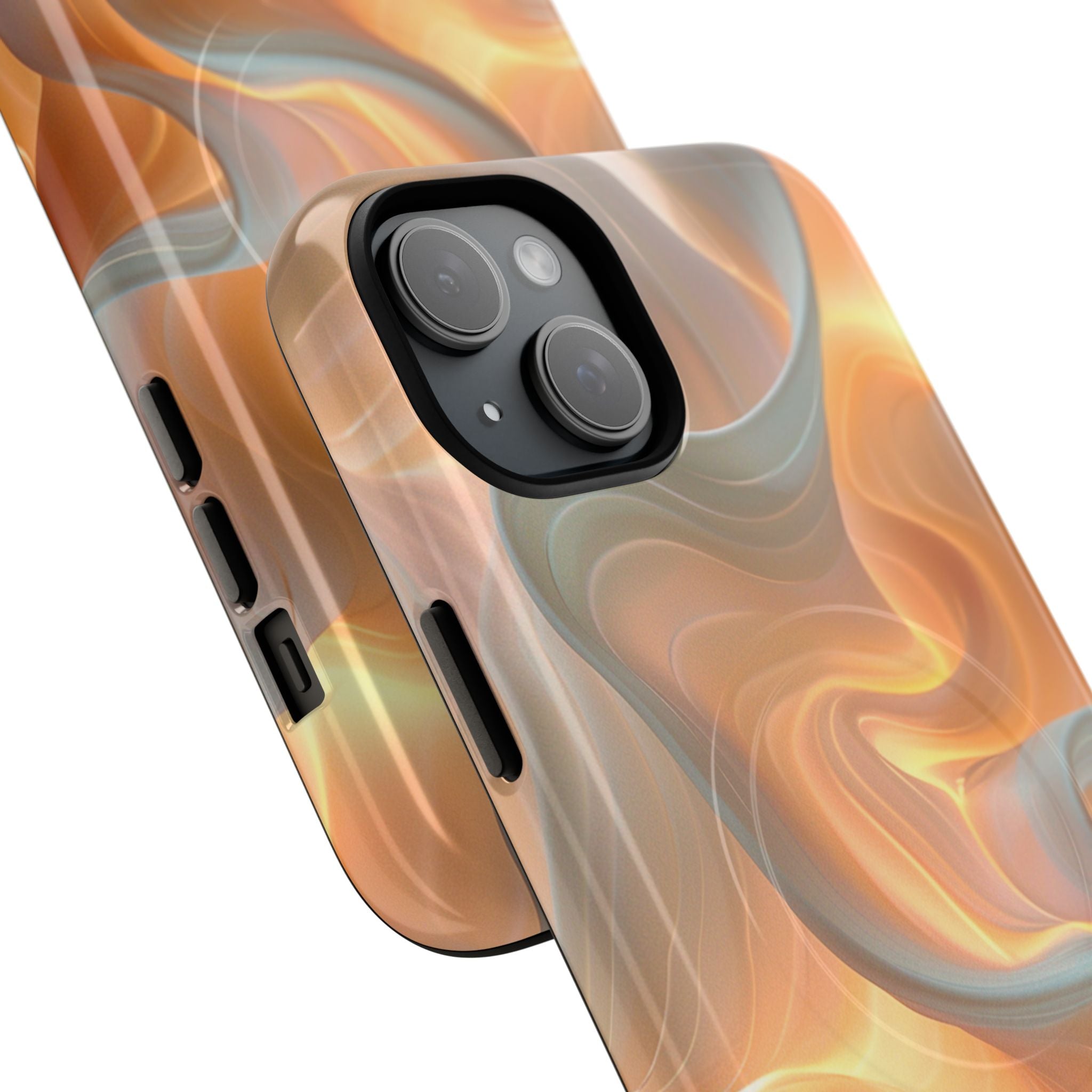 Marbled Amber Swirl Tough Magnetic Case