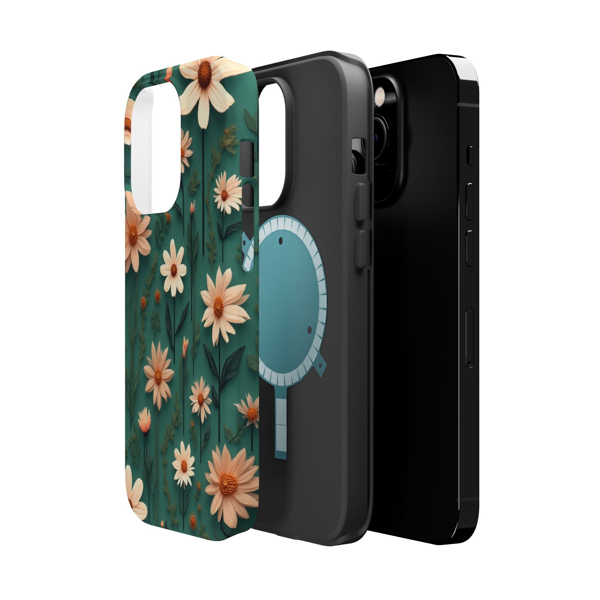 Floral Daisy Magnetic Impact-Resistant Phone Case