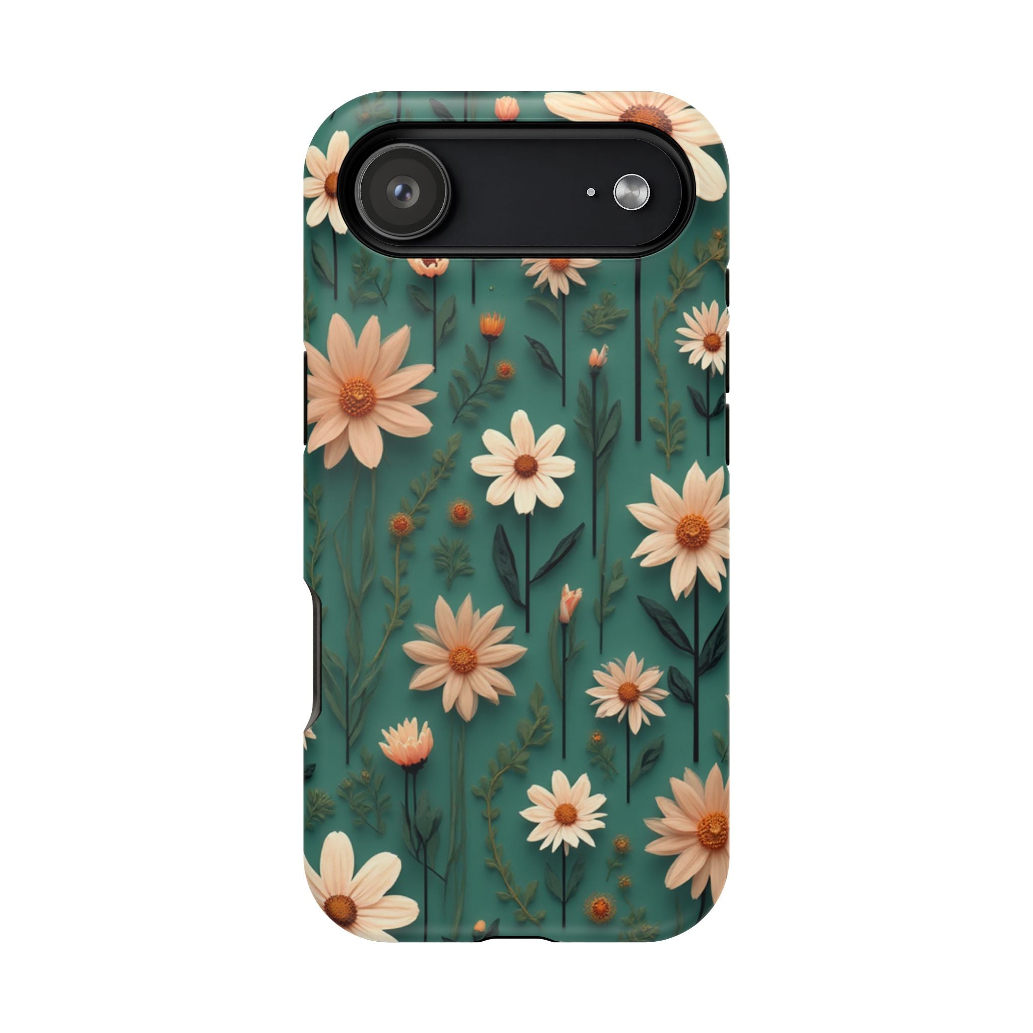 Floral Daisy Magnetic Impact-Resistant Phone Case