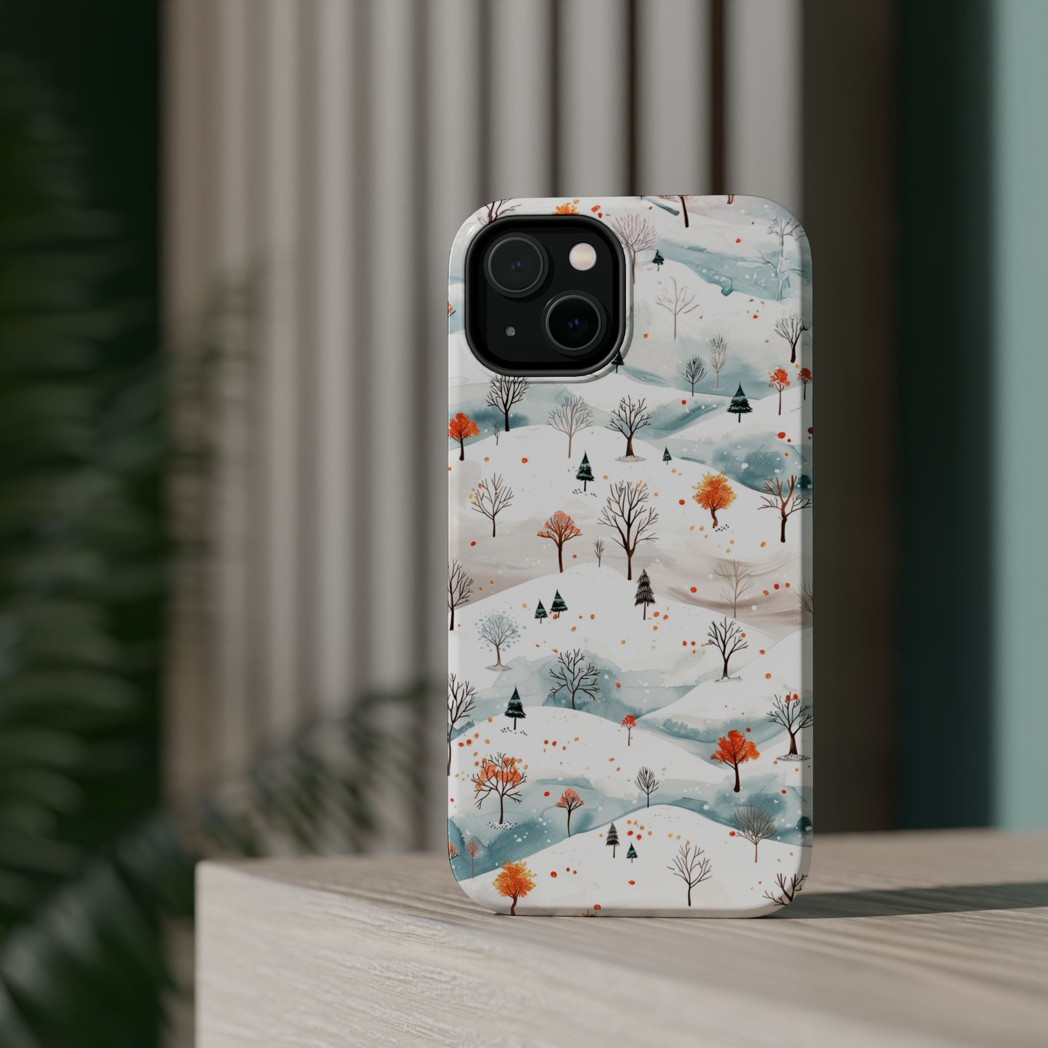 Winter Woodland Magnetic Phone Case — Impact-Resistant MagSafe-Compatible