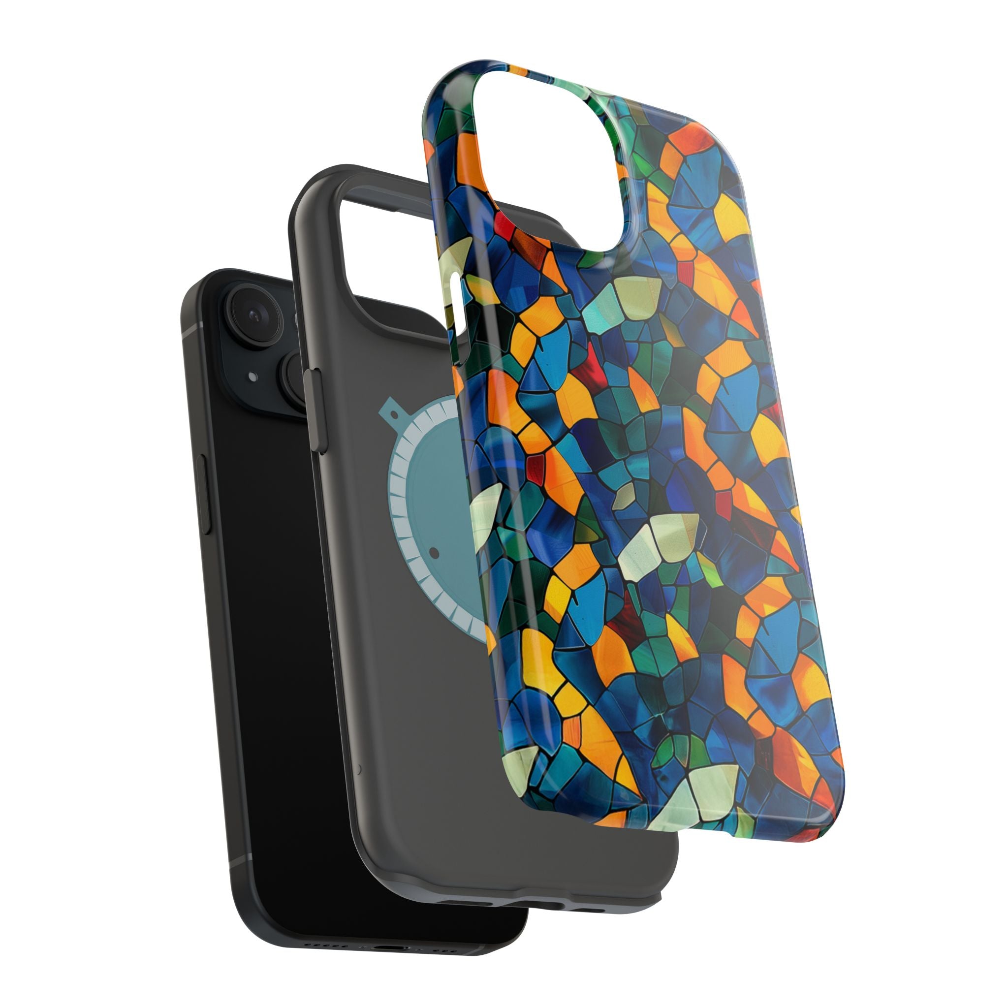 Stained Glass Mosaic Magnetic Impact Phone Case — Durable Protective Cover
