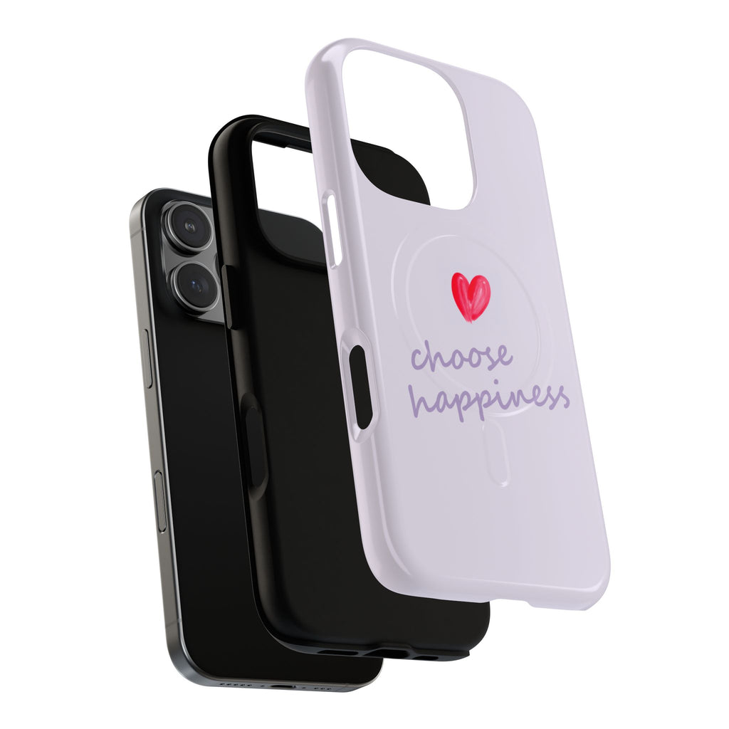 Tough Magnetic Case — "Choose Happiness" Heart Phone Cover