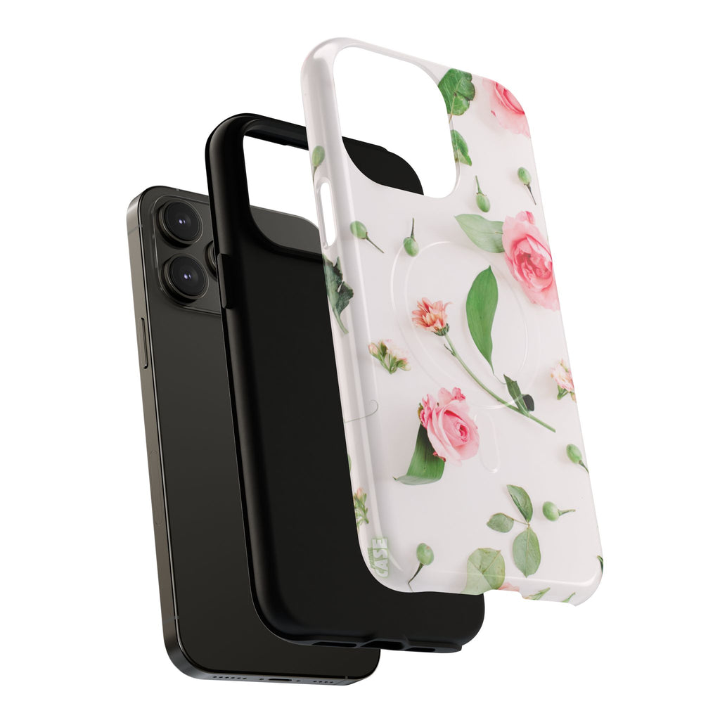 Floral Rose Tough Magnetic Phone Case
