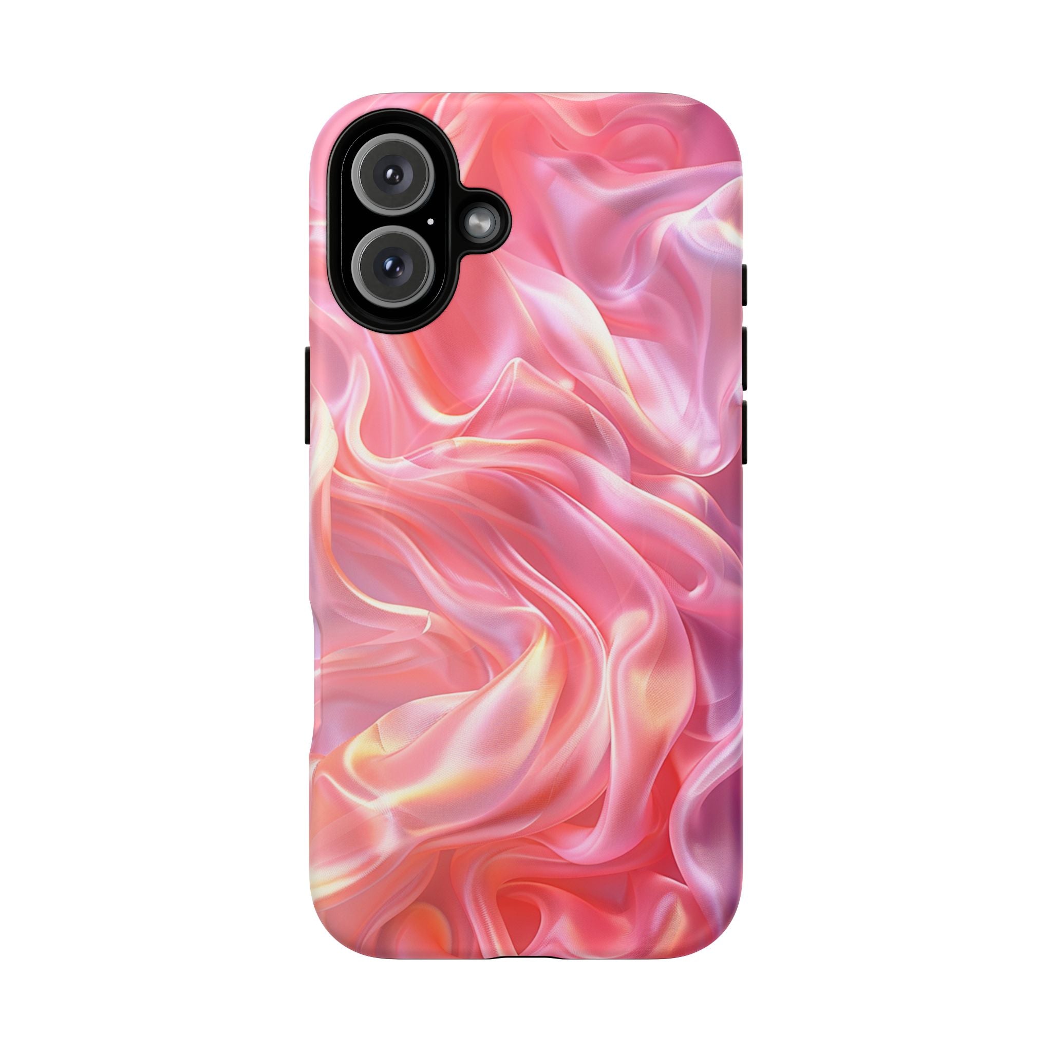 Pink Swirl Tough Magnetic Phone Case — Protective Magnetic iPhone Cover with Iridescent Marble Design