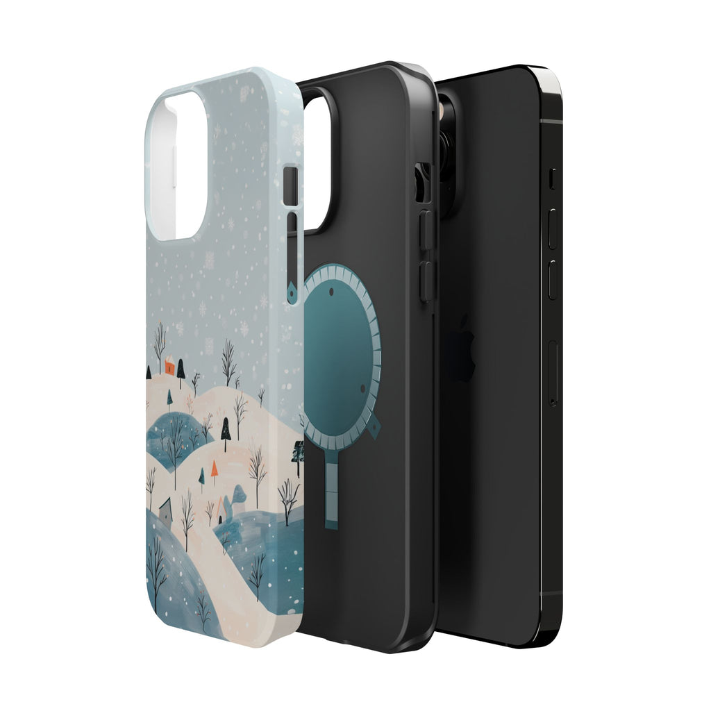 Winter Snowy Hills Magnetic Impact Phone Case — Cute Scenic Landscape iPhone Cover