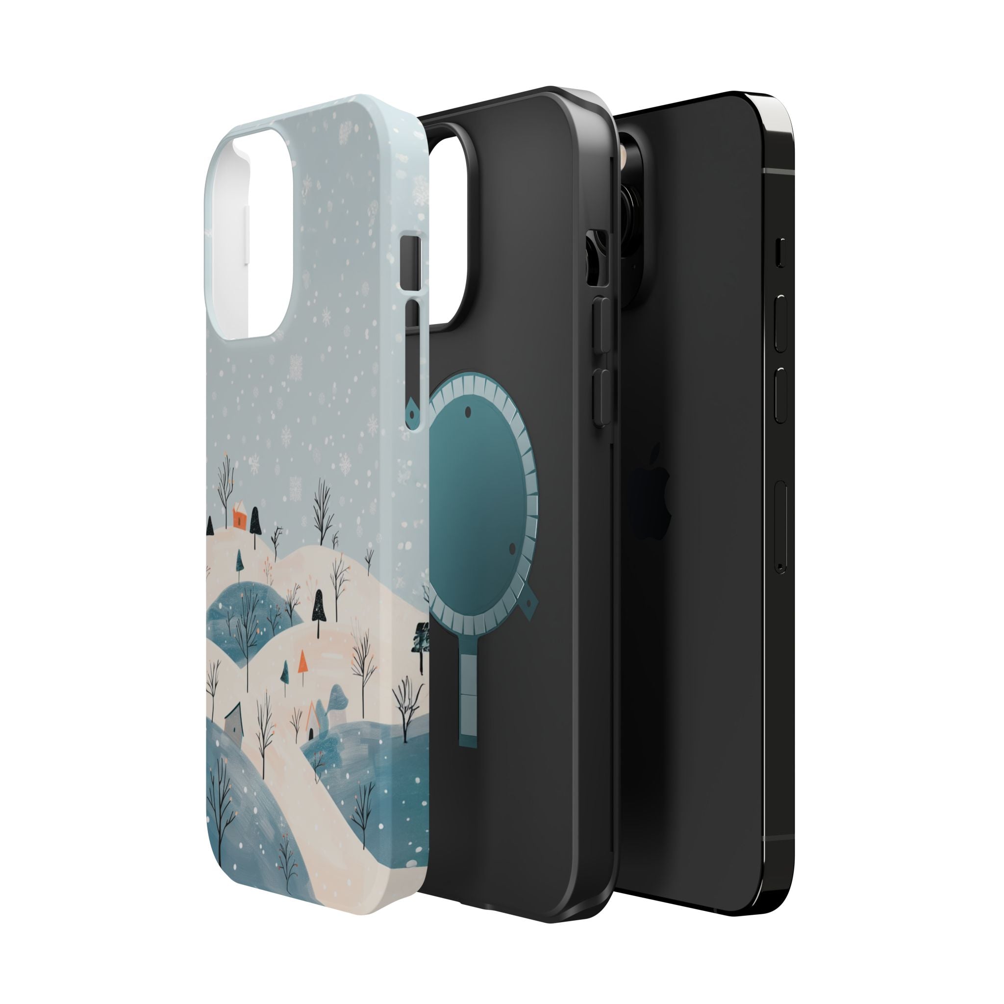 Winter Snowy Hills Magnetic Impact Phone Case — Cute Scenic Landscape iPhone Cover