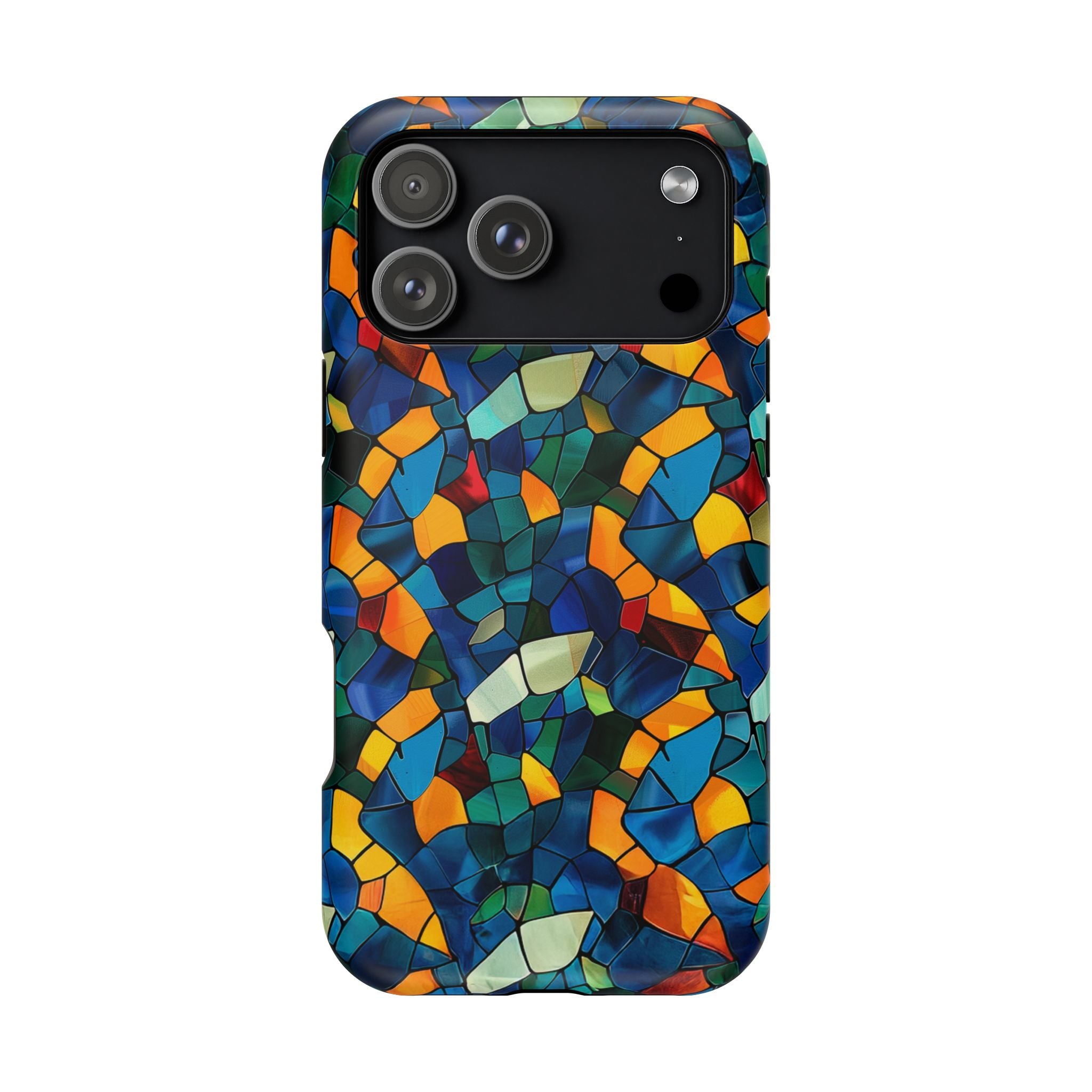 Stained Glass Mosaic Magnetic Impact Phone Case — Durable Protective Cover