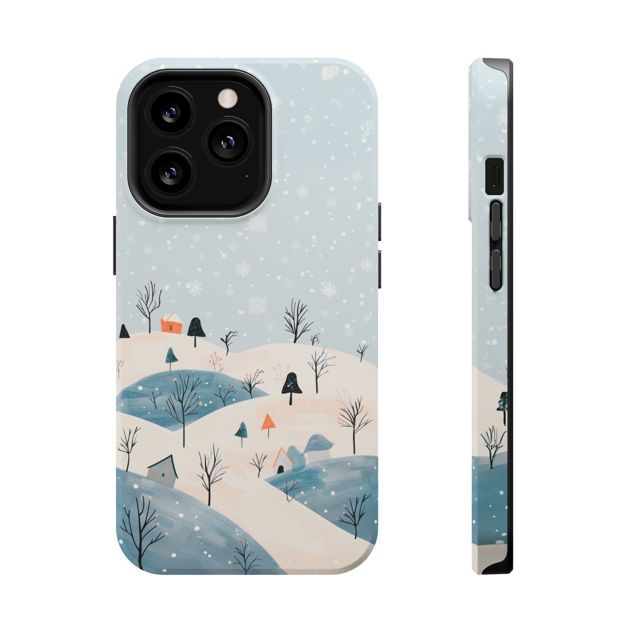 Winter Snowy Hills Magnetic Impact Phone Case — Cute Scenic Landscape iPhone Cover