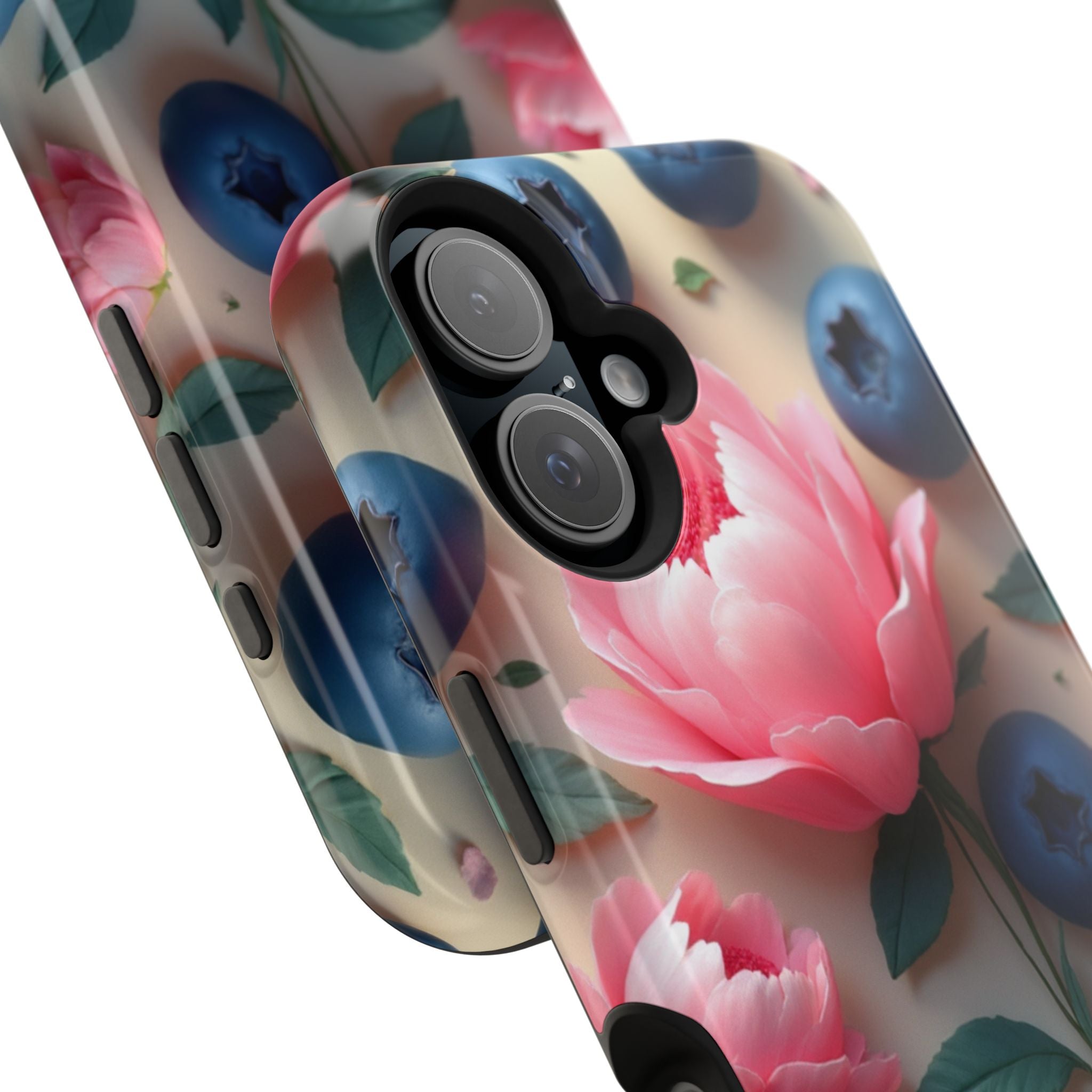 Floral Blueberry Phone Case — Magnetic Impact-Resistant