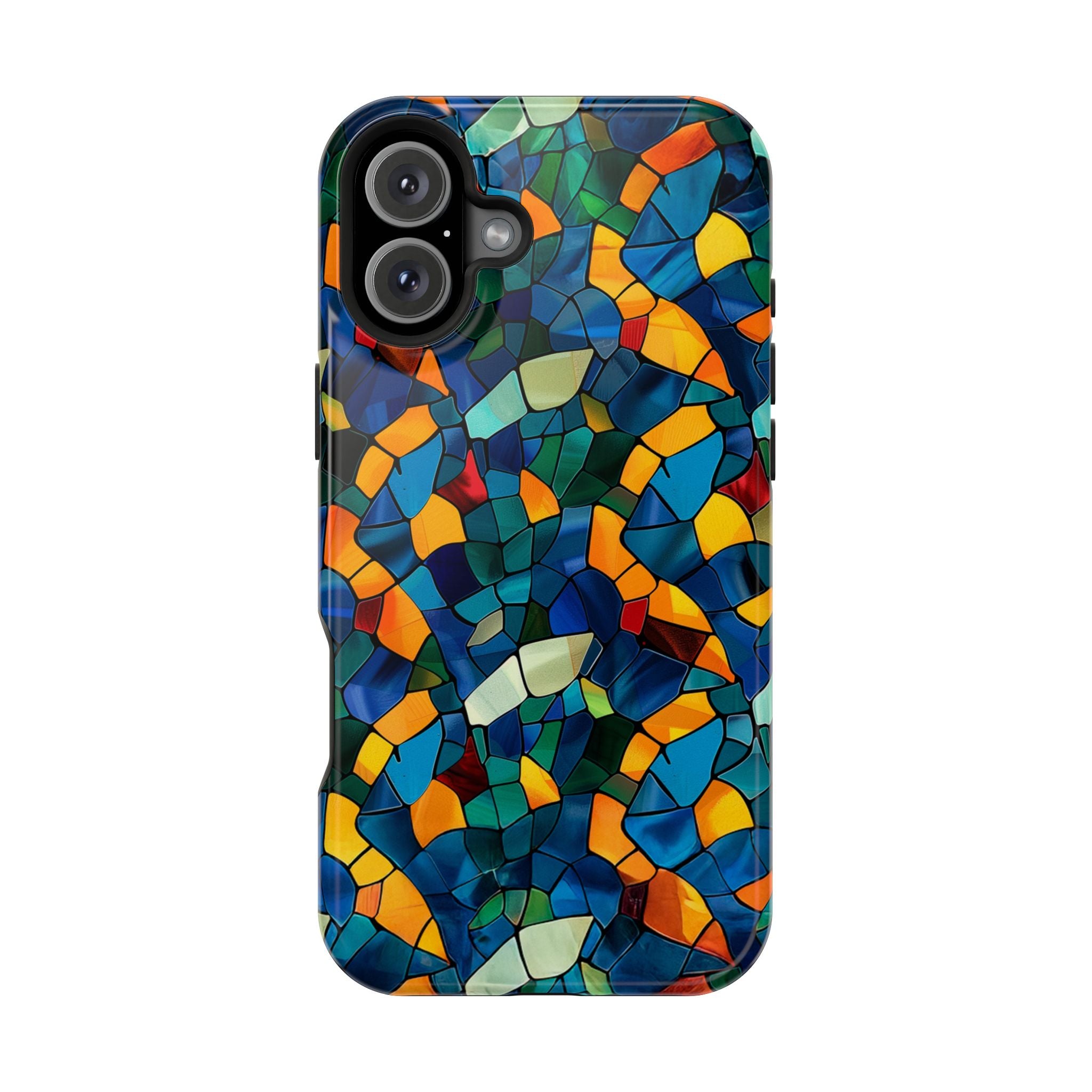 Stained Glass Mosaic Magnetic Impact Phone Case — Durable Protective Cover
