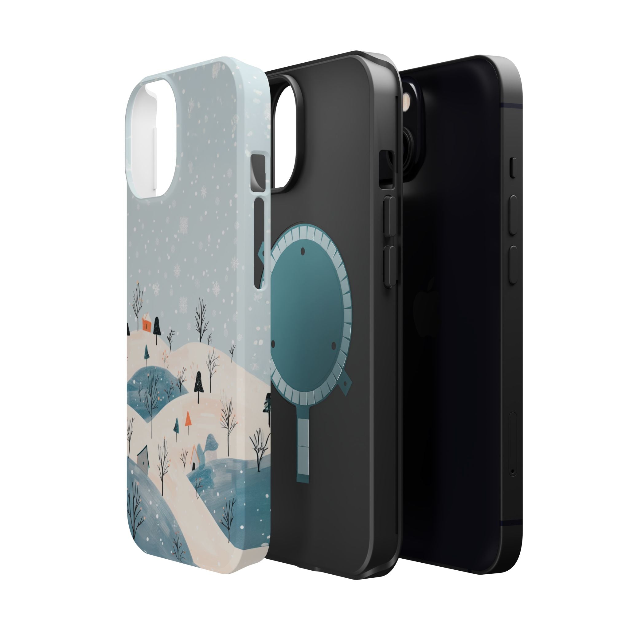 Winter Snowy Hills Magnetic Impact Phone Case — Cute Scenic Landscape iPhone Cover