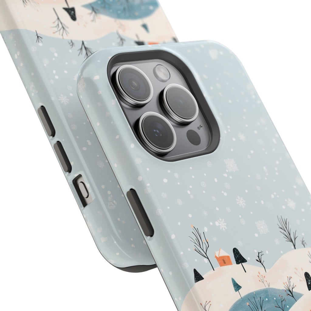 Winter Snowy Hills Magnetic Impact Phone Case — Cute Scenic Landscape iPhone Cover