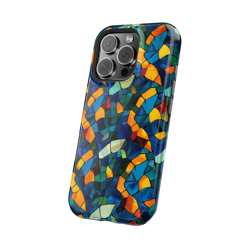 Stained Glass Mosaic Magnetic Impact Phone Case — Durable Protective Cover