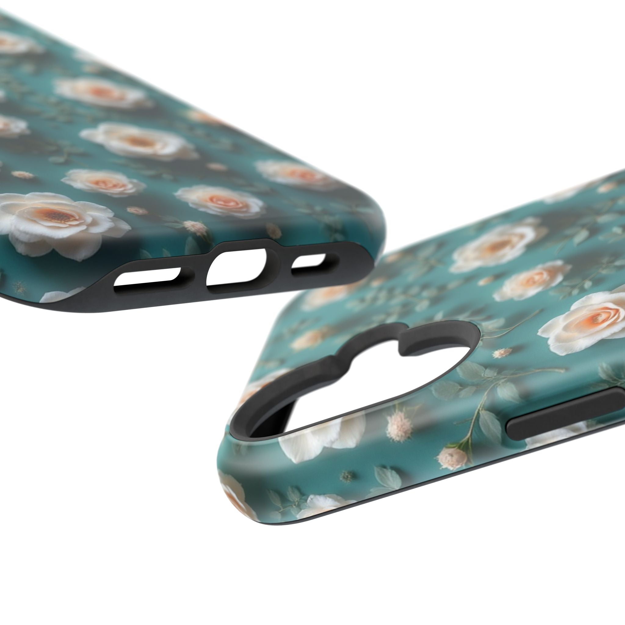 Floral Rose Pattern Magnetic Impact-Resistant Phone Case