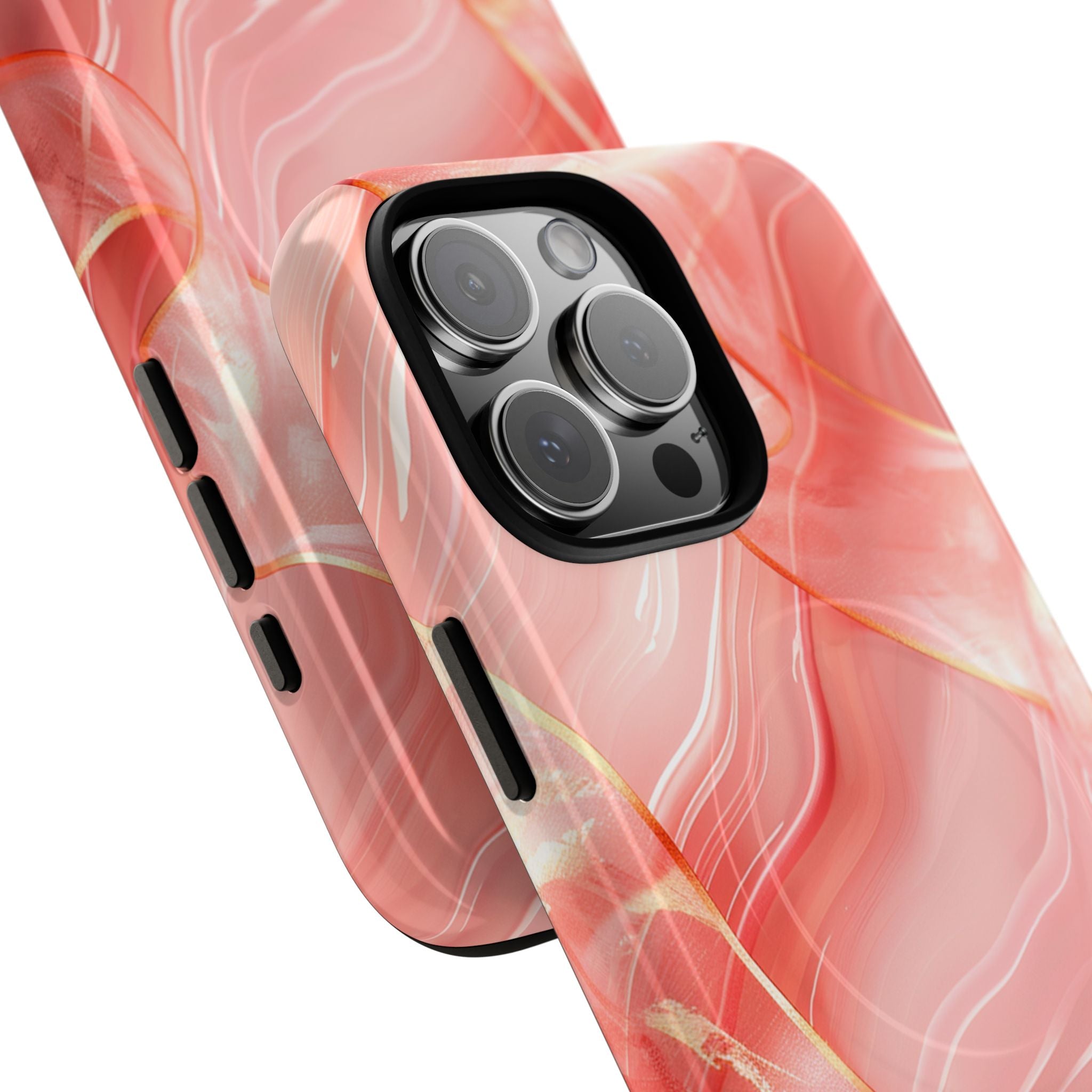 Pink Marble Magnetic Phone Case — Tough Protective iPhone Cover