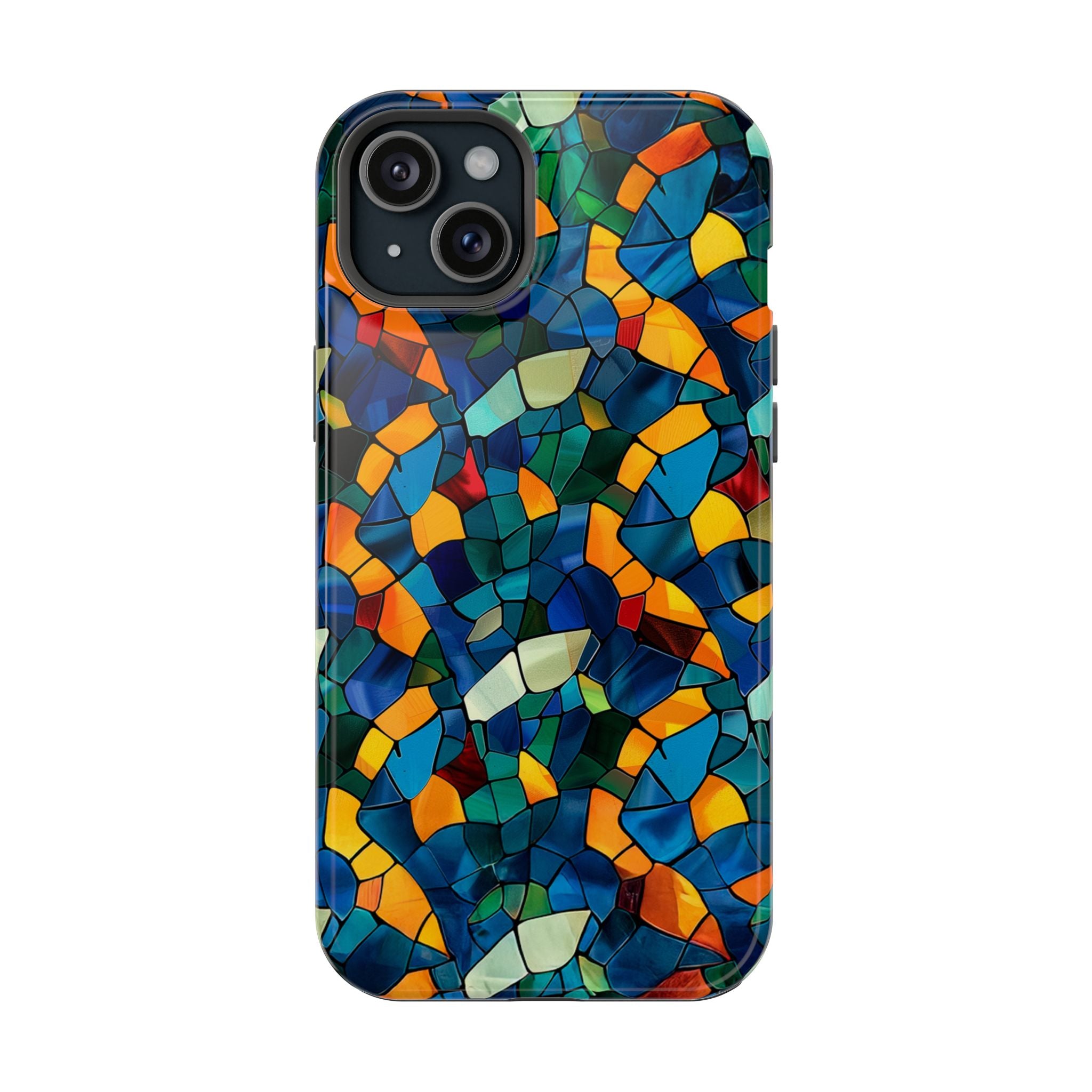Stained Glass Mosaic Magnetic Impact Phone Case — Durable Protective Cover
