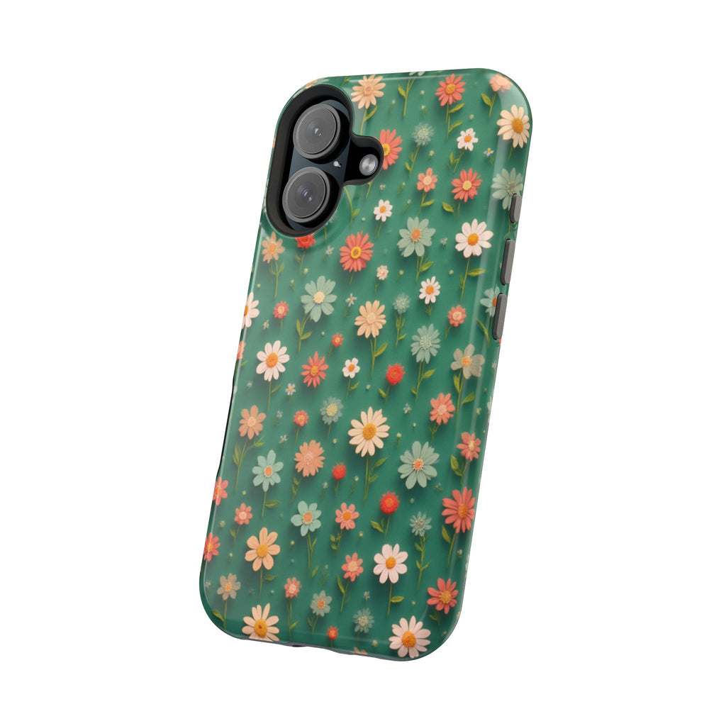 Floral Daisy Magnetic Impact-Resistant Phone Case