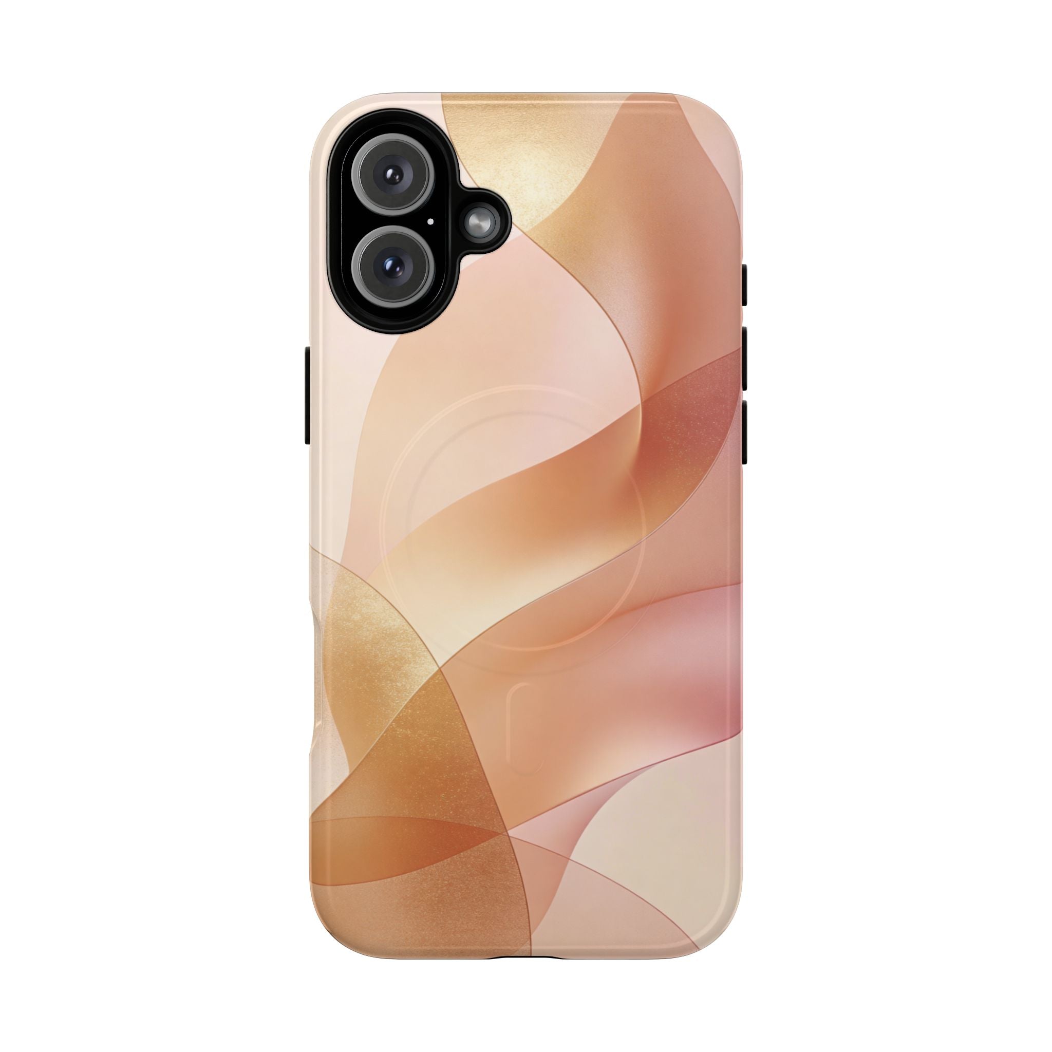 Magnetic Tough Phone Case — Abstract Peach Wave Armor
