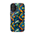Stained Glass Mosaic Tough Magnetic Phone Case — Vibrant Abstract Protective Cover