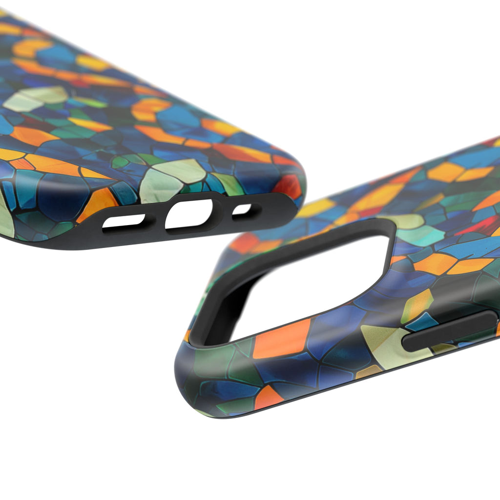 Stained Glass Mosaic Magnetic Impact Phone Case — Durable Protective Cover