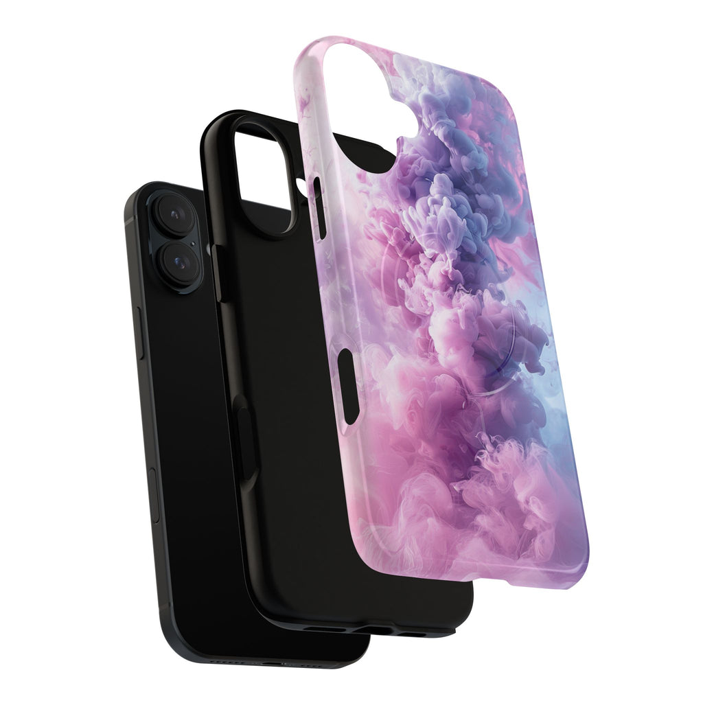 Magnetic Tough Phone Case — Pink & Purple Cloud Smoke Design