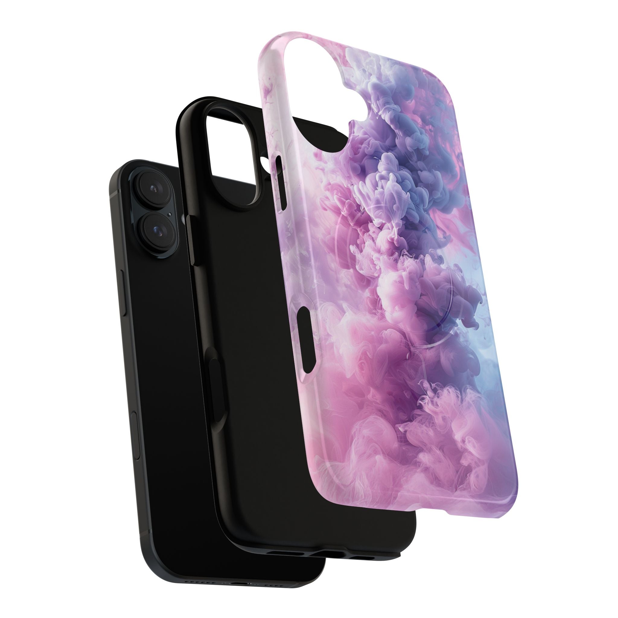Magnetic Tough Phone Case — Pink & Purple Cloud Smoke Design