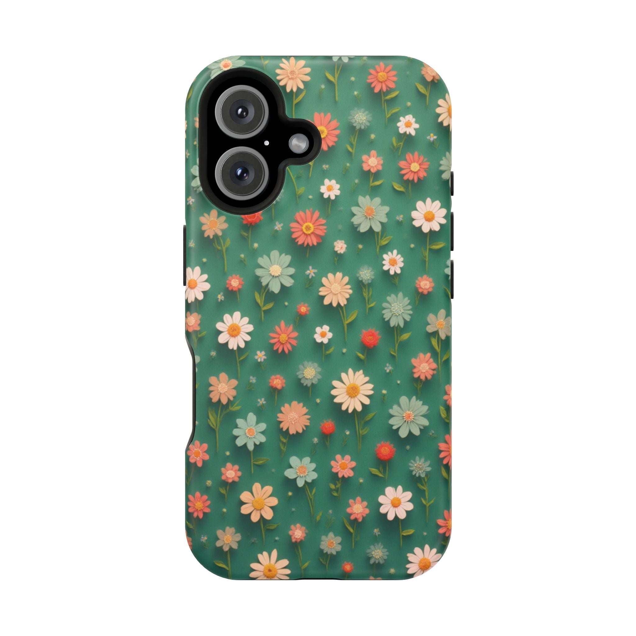 Floral Daisy Magnetic Impact-Resistant Phone Case